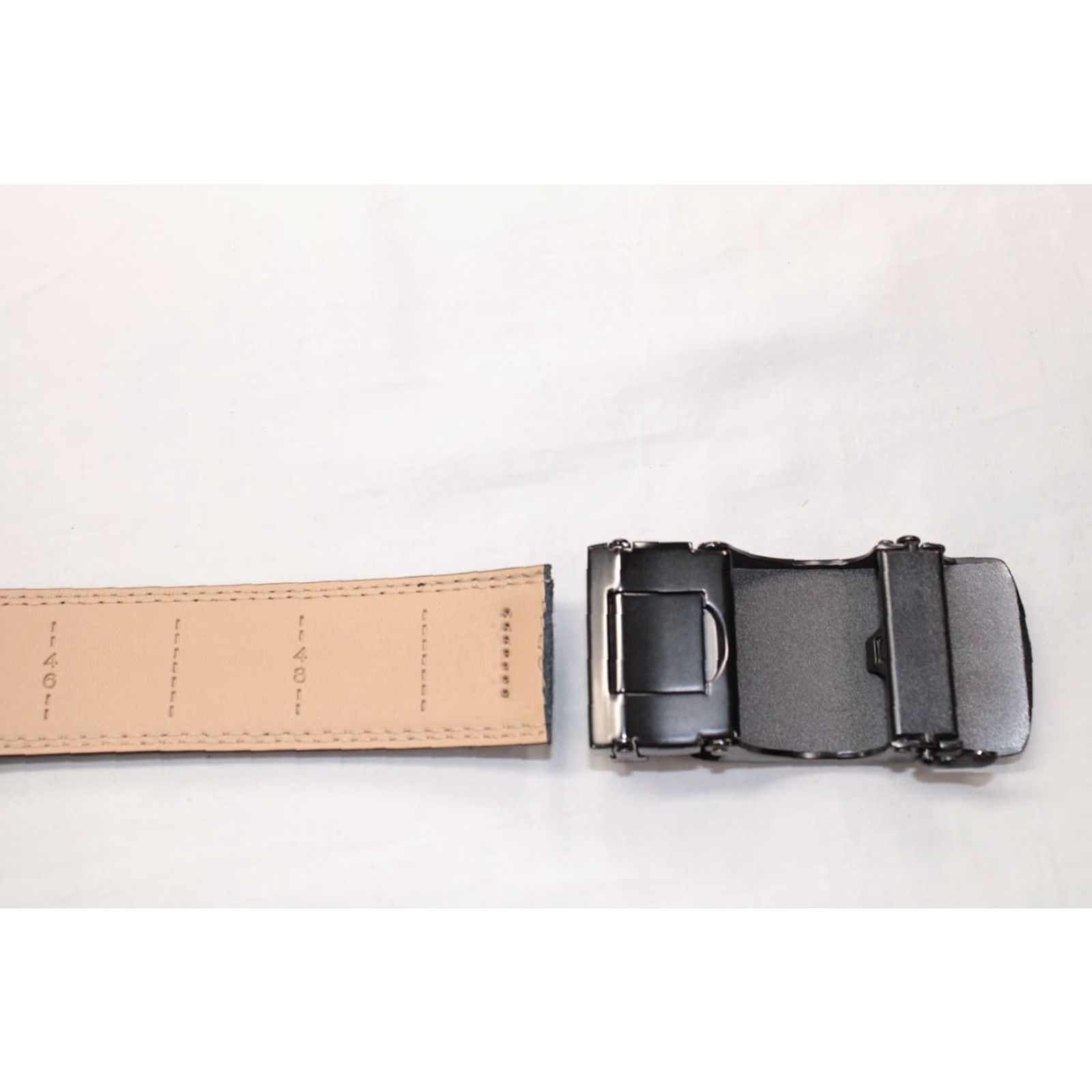 Carbon VINTAGE Bulliant Belt Men's Black Slide Ratchet Carbon Fiber Pattern Adjustable 28-49" Waist 1.5" Wide Buckle Metal Designer City Dad Style Mens Size ONE SIZE - 7 Thumbnail