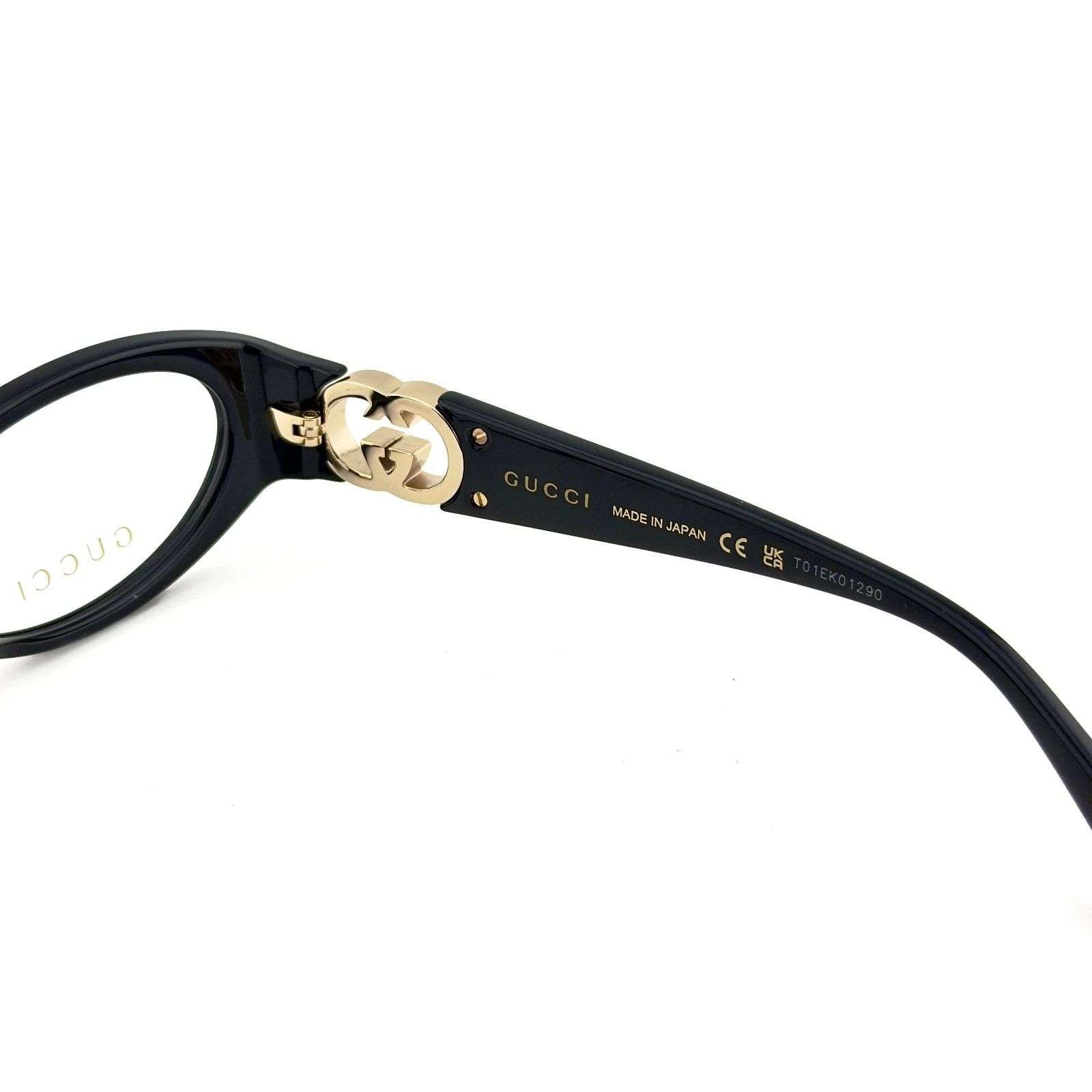 Gucci GUCCI GG1693O 1693 Black GG Logo Oval Unisex Eyeglasses 001 Size ONE SIZE - 7 Thumbnail