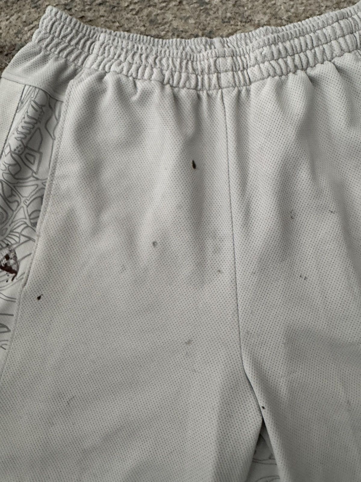 Jordan Brand Super Baggy Thrashed Jordan Hoop Shorts 2XL White Size US 34 / EU 50 - 4 Thumbnail