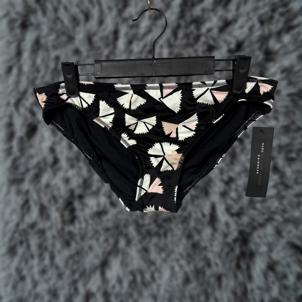 Marc by Marc Jacobs Marc by Marc Jacobs Bikini Bottom L Black Geometric Print Classic Resort Swimwear Beach Womens Boys Girls Size 36" / US 14 / IT 50 - 1 Thumbnail