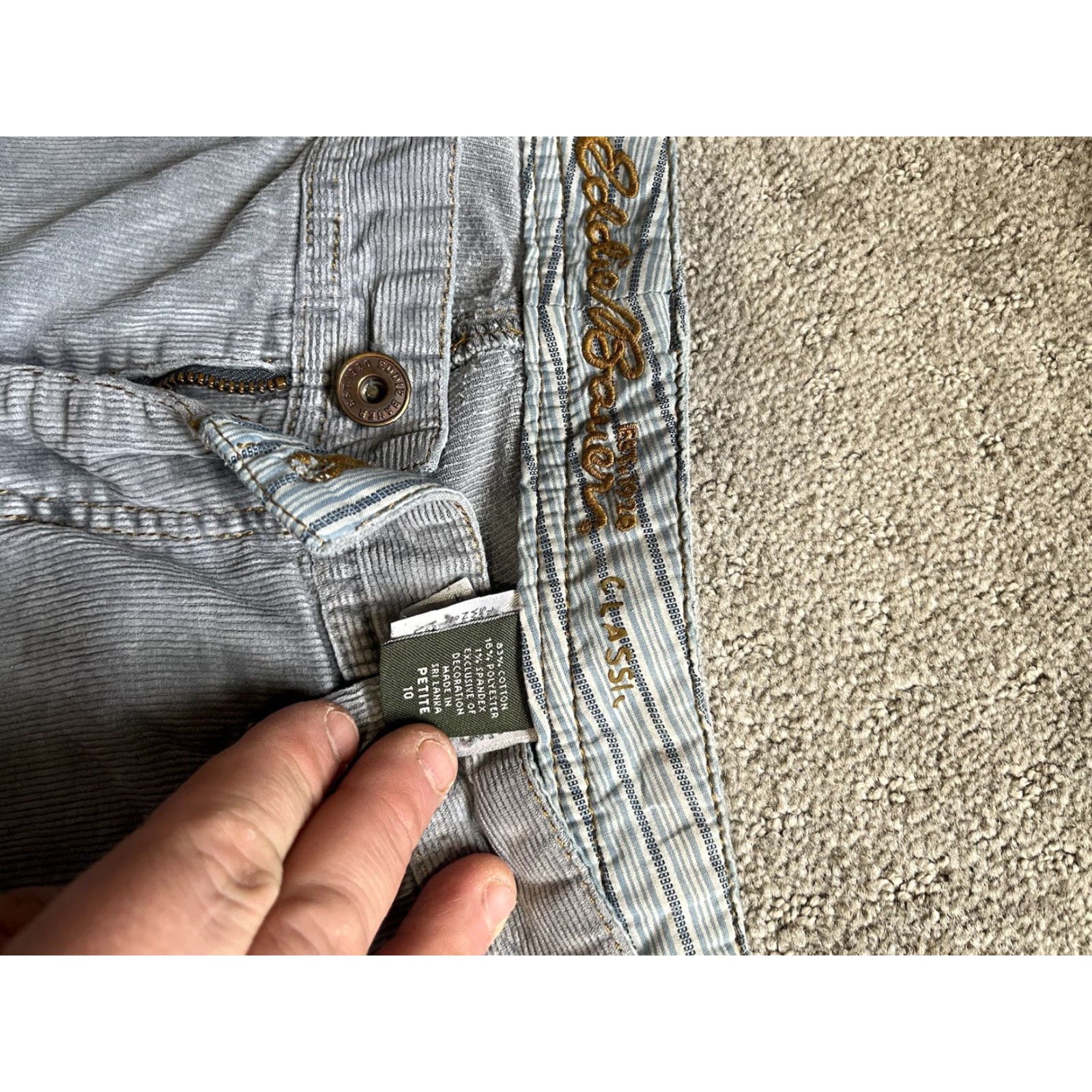 Eddie Bauer Eddie Bauer Pants Womens 10P Corduroy Classic Fit Stretch Gray Pants Size 32" / US 10 / IT 46 - 5 Thumbnail