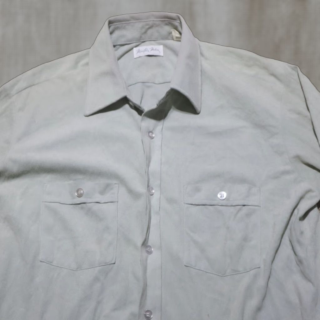 Vintage VINTAGE Mister Man Shirt Adult L Blue Long Sleeve Button-Up Size US L / EU 52-54 / 3 - 1 Thumbnail