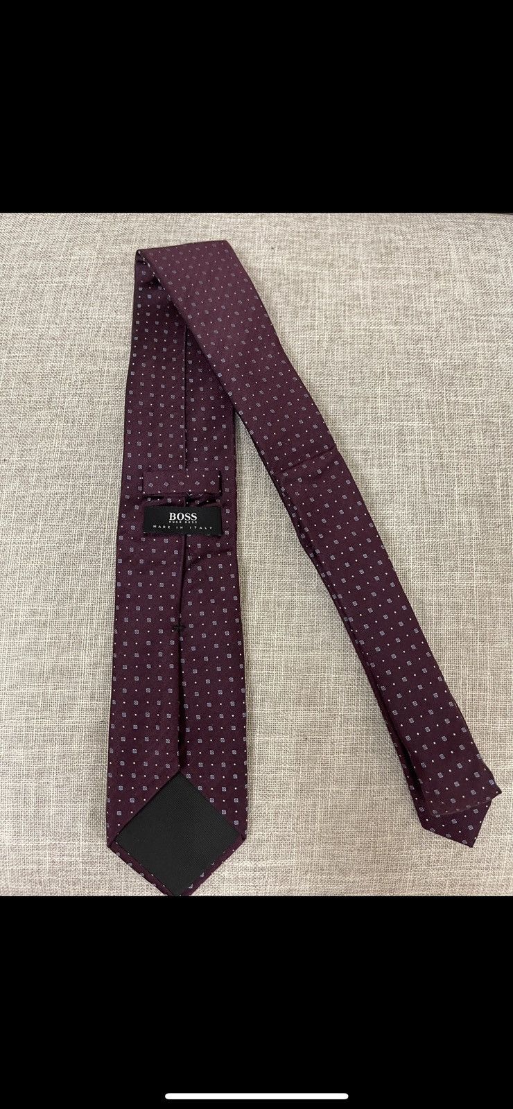 Hugo Boss Hugo Boss Burgandy Tie Size ONE SIZE - 2 Thumbnail