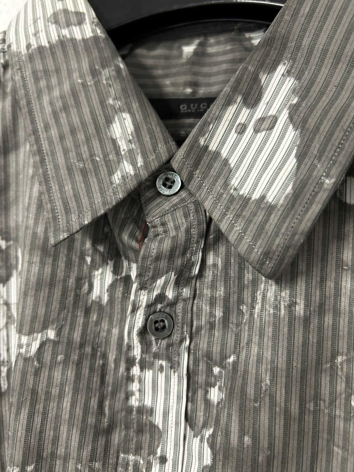 Gucci SS2013 Paint Splatter Striped Shirt Size US L / EU 52-54 / 3 - 4 Thumbnail