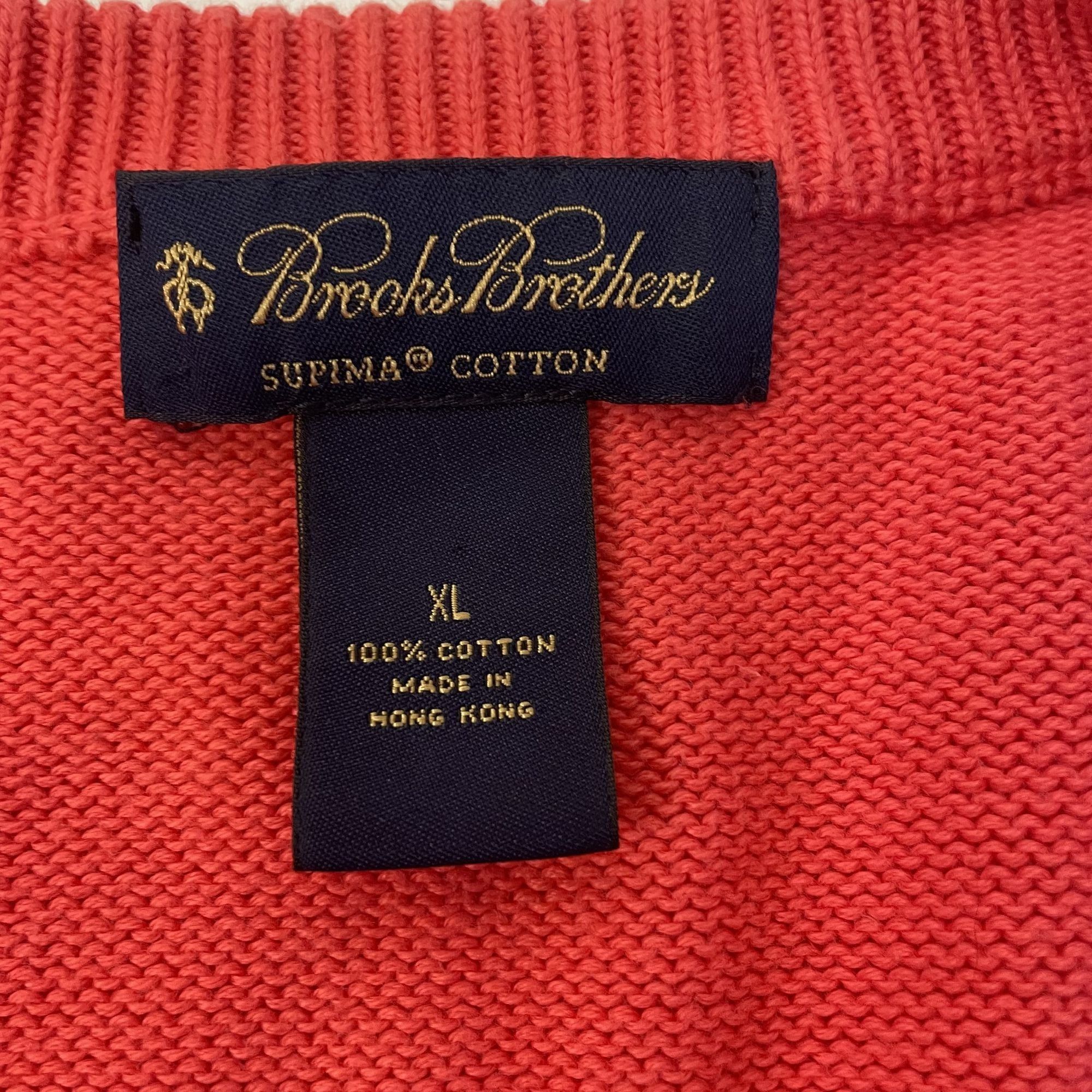 Brooks Brothers Brooks Brothers SUPIMA Cotton V Neck JUMPER Pink Sweater Size US XL / EU 56 / 4 - 3 Thumbnail