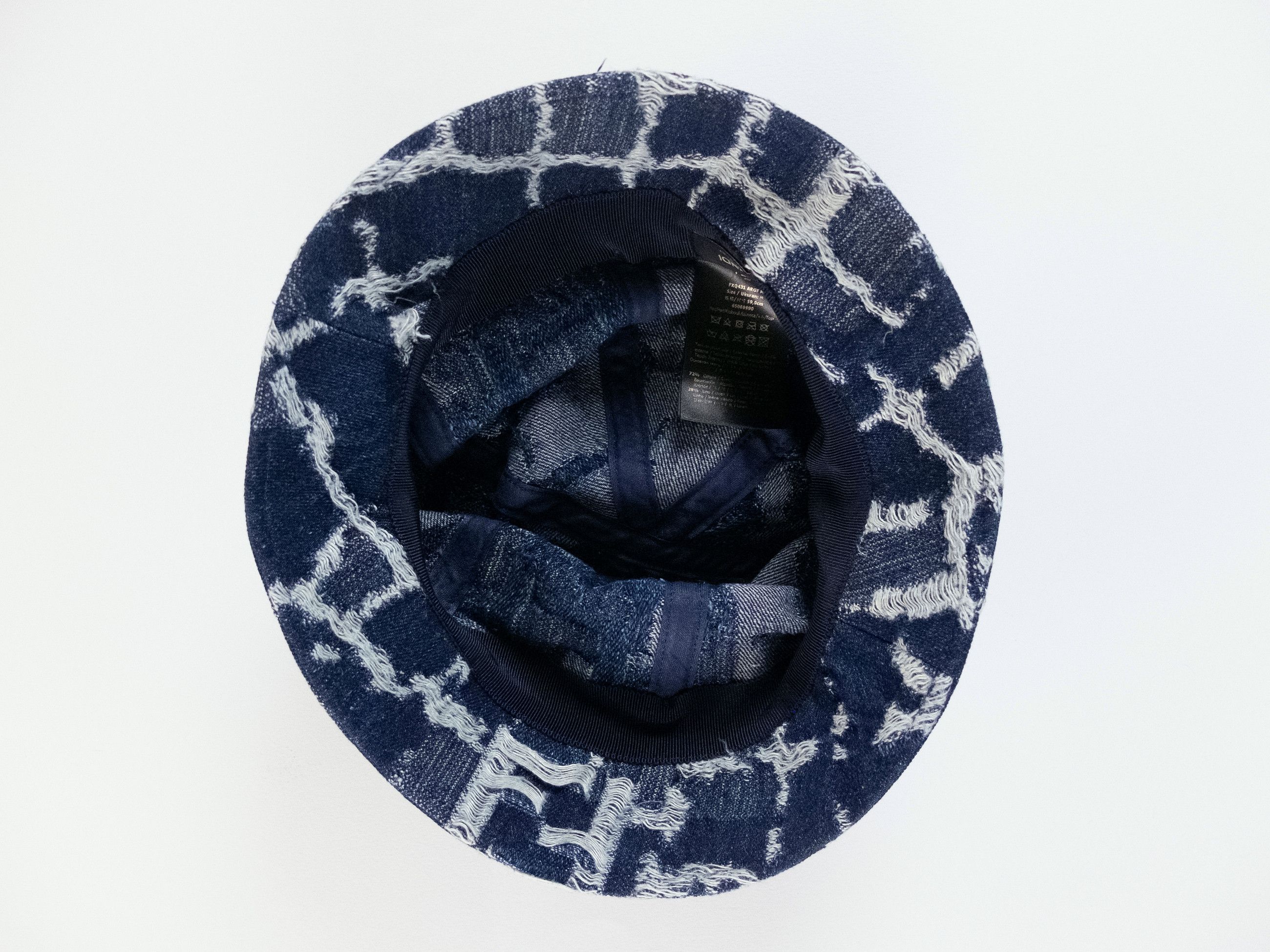 Fendi FENDI stitch F logo blue cotton linen denim bucket hat Size ONE SIZE - 6 Thumbnail