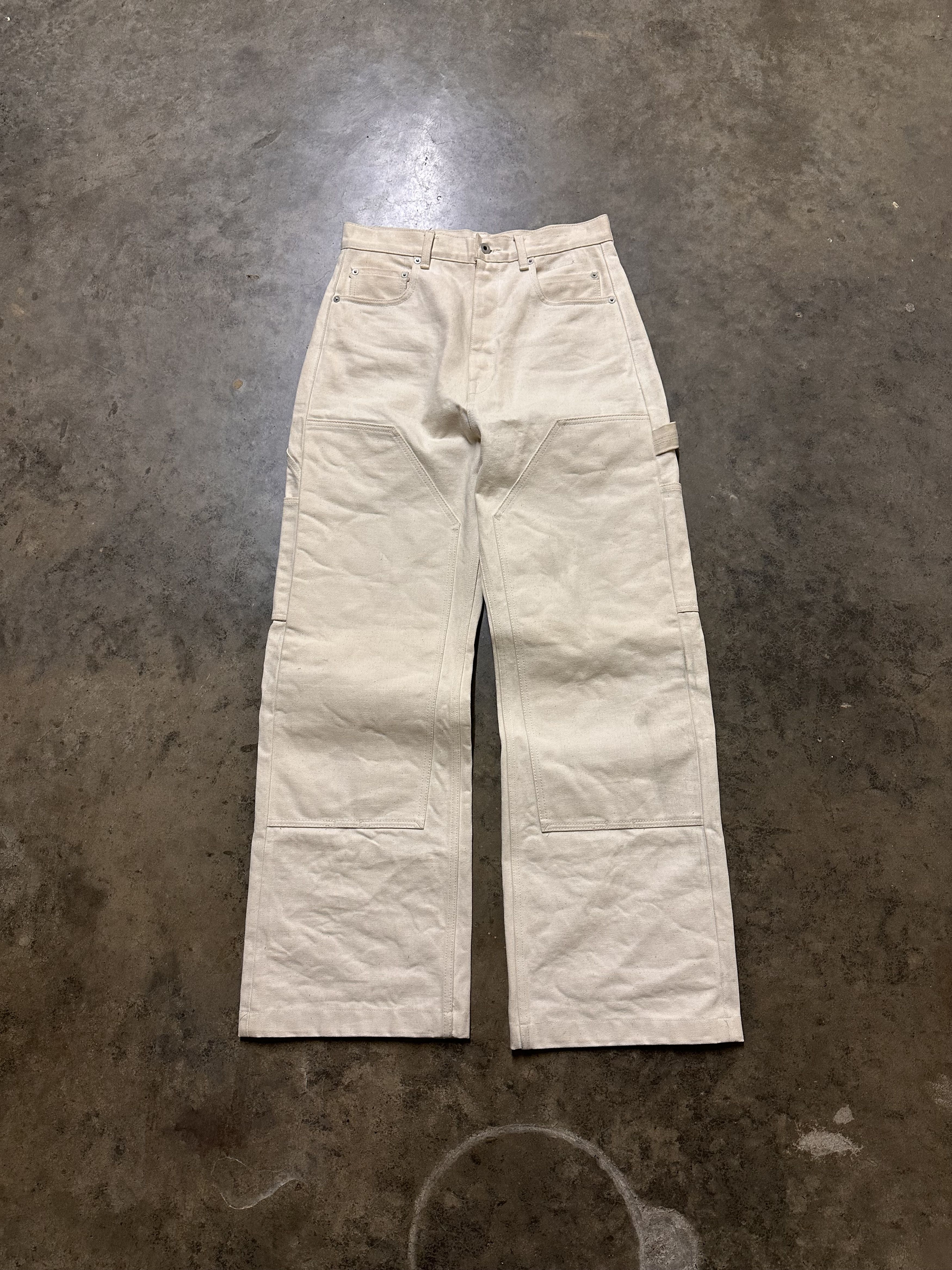Rick Owens 16oz MIJ Geth Double Knee Baggy Jeans