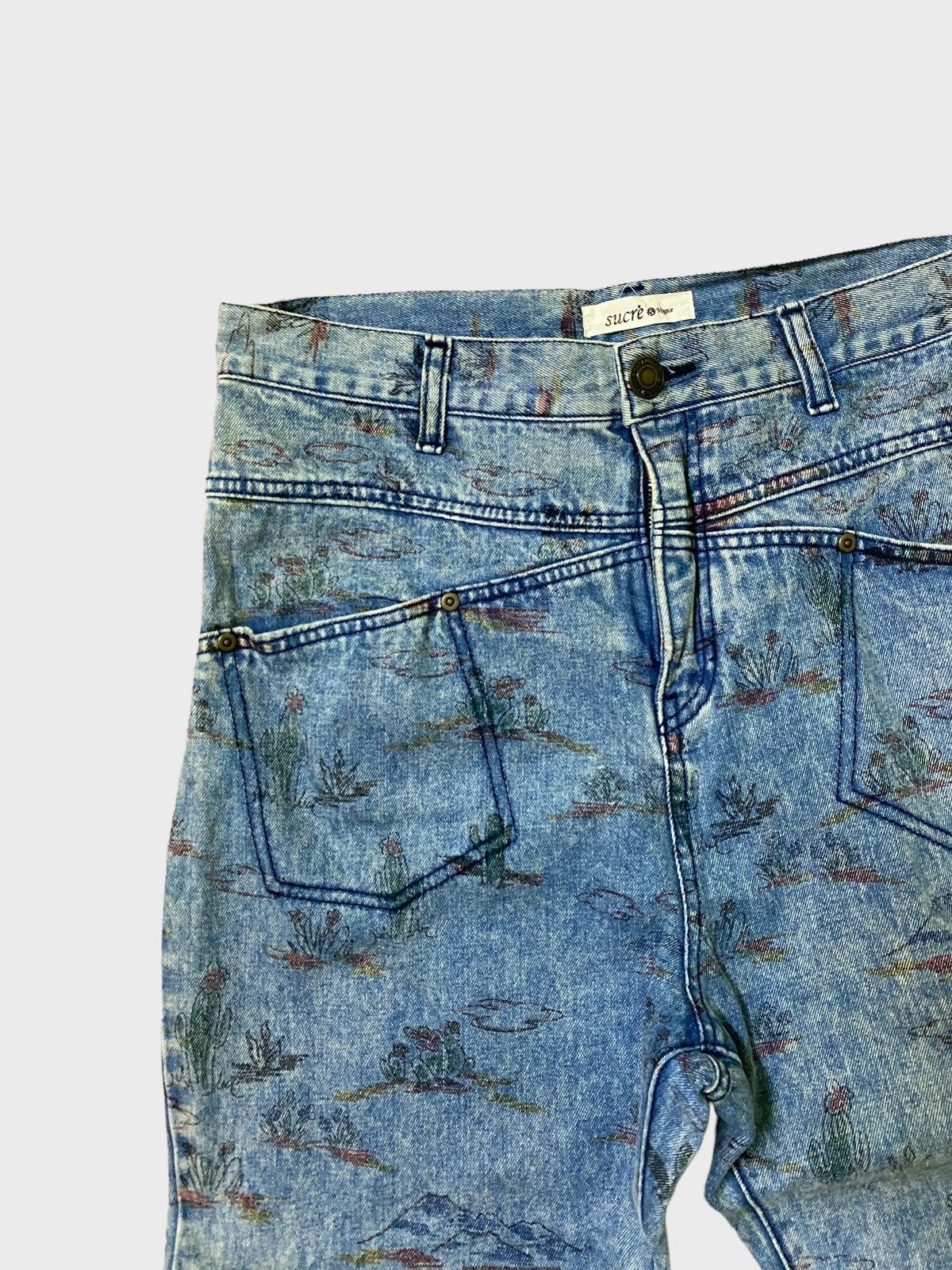Issey Miyake Issey Miyake Style Cactus Designs Denim Jeans Size US 30 / EU 46 - 4 Thumbnail