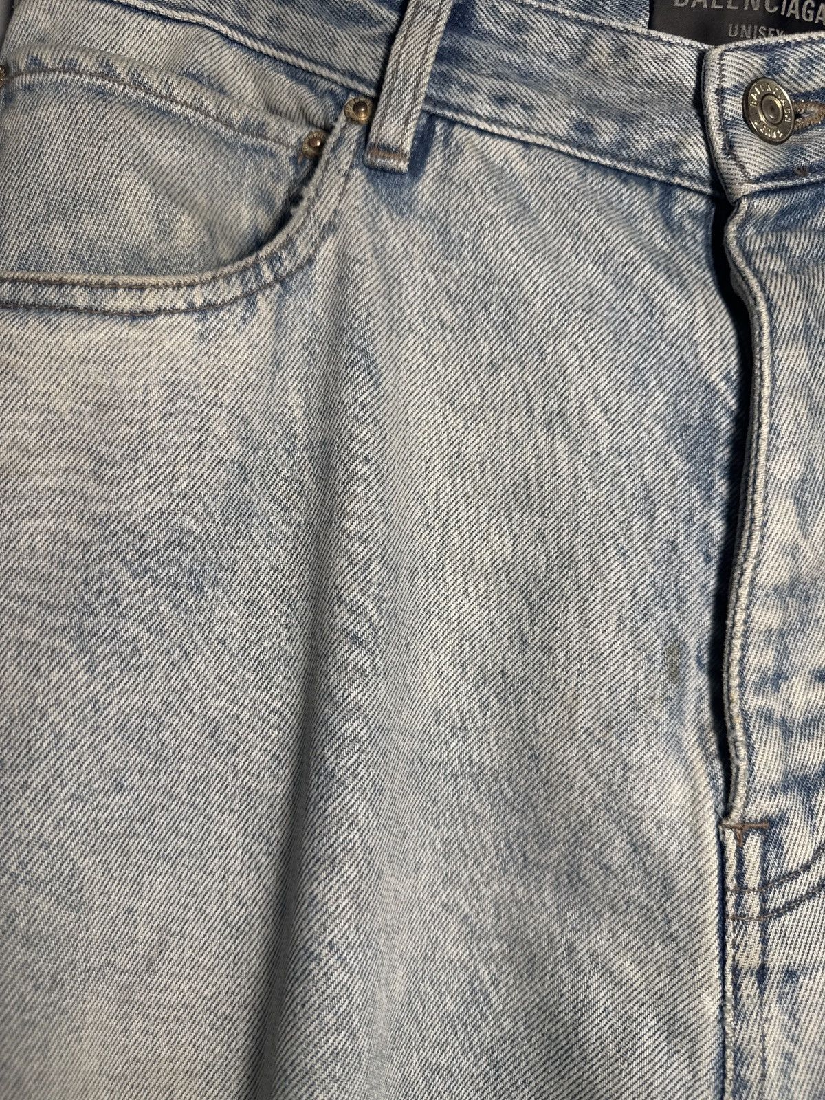 Balenciaga Balenciaga White Logo Embroidered Jeans Size US 30 / EU 46 - 2 Thumbnail