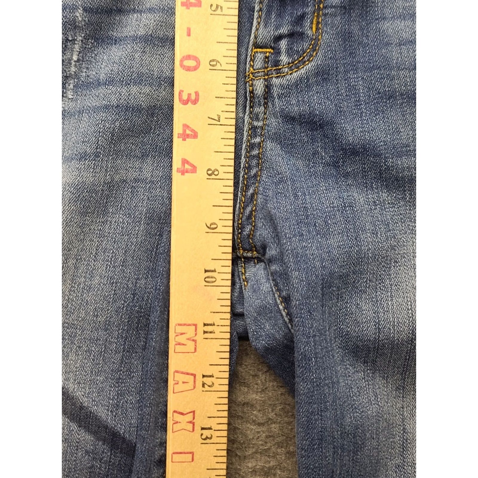 Vintage Judy Blue Jeans Womens 9 29x27 Relaxed Fit Tapered Leg Mid Rise Distressed Denim Cotton Polyester Spandex Rayon Blue Jeans Womens Size 29" - 5 Thumbnail