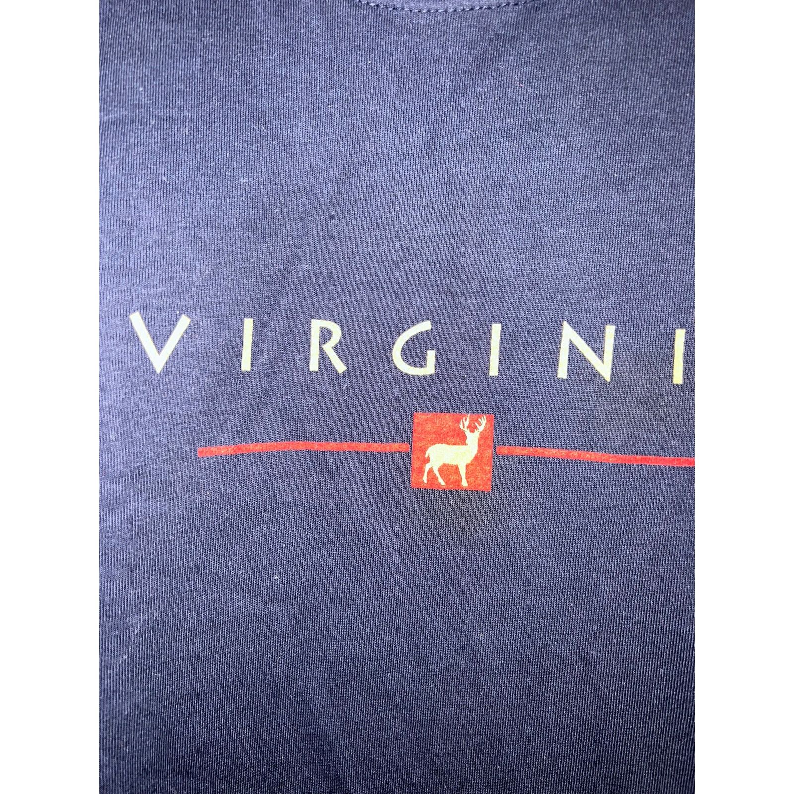 Jerzees Vintage Virginia Blue Shirt Buck Deer Tee VTG 1990s XL 90s Size US XL / EU 56 / 4 - 3 Thumbnail
