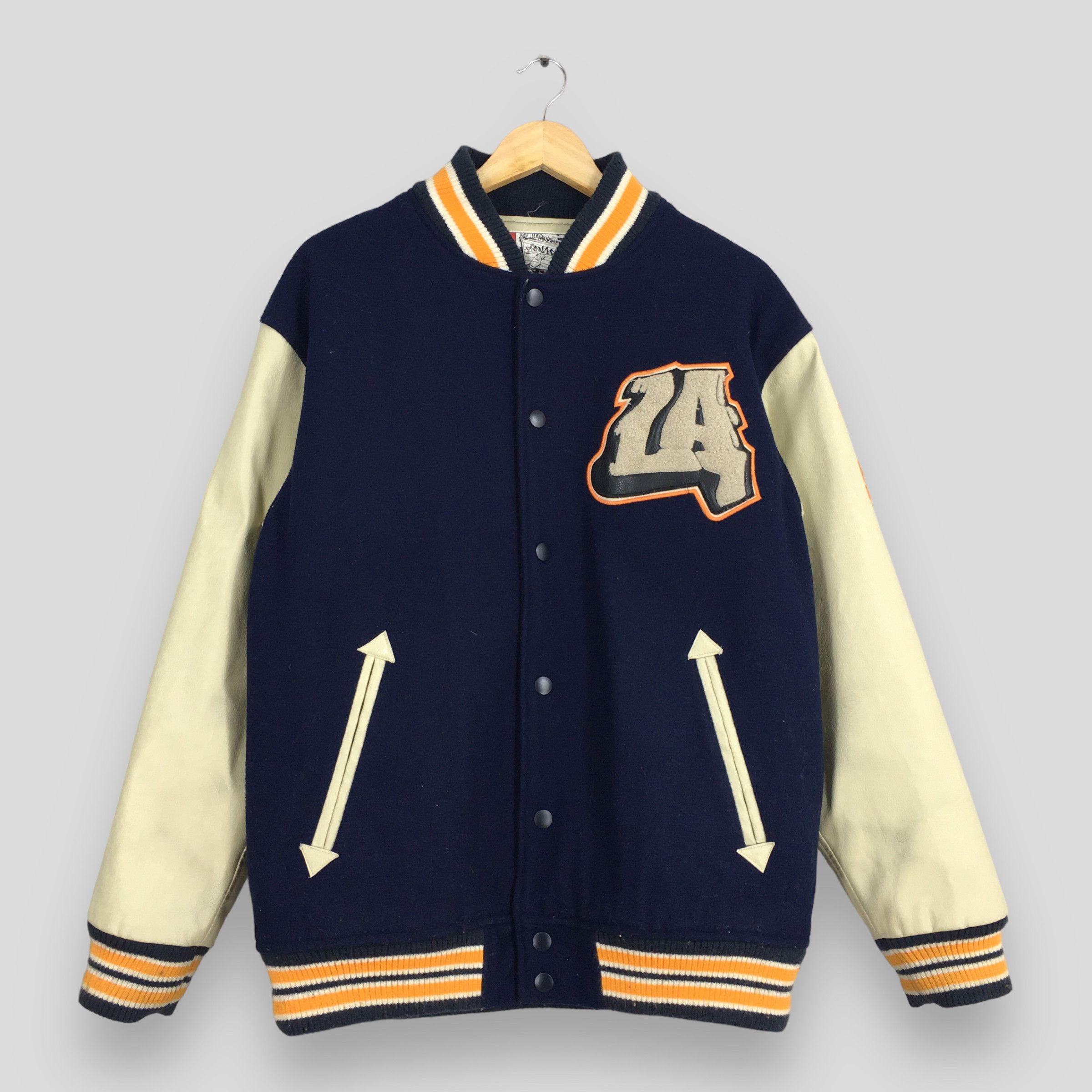 Vintage Vintage 90s Conart Varsity Leather Jacket Medium Size US M / EU 48-50 / 2 - 3 Thumbnail
