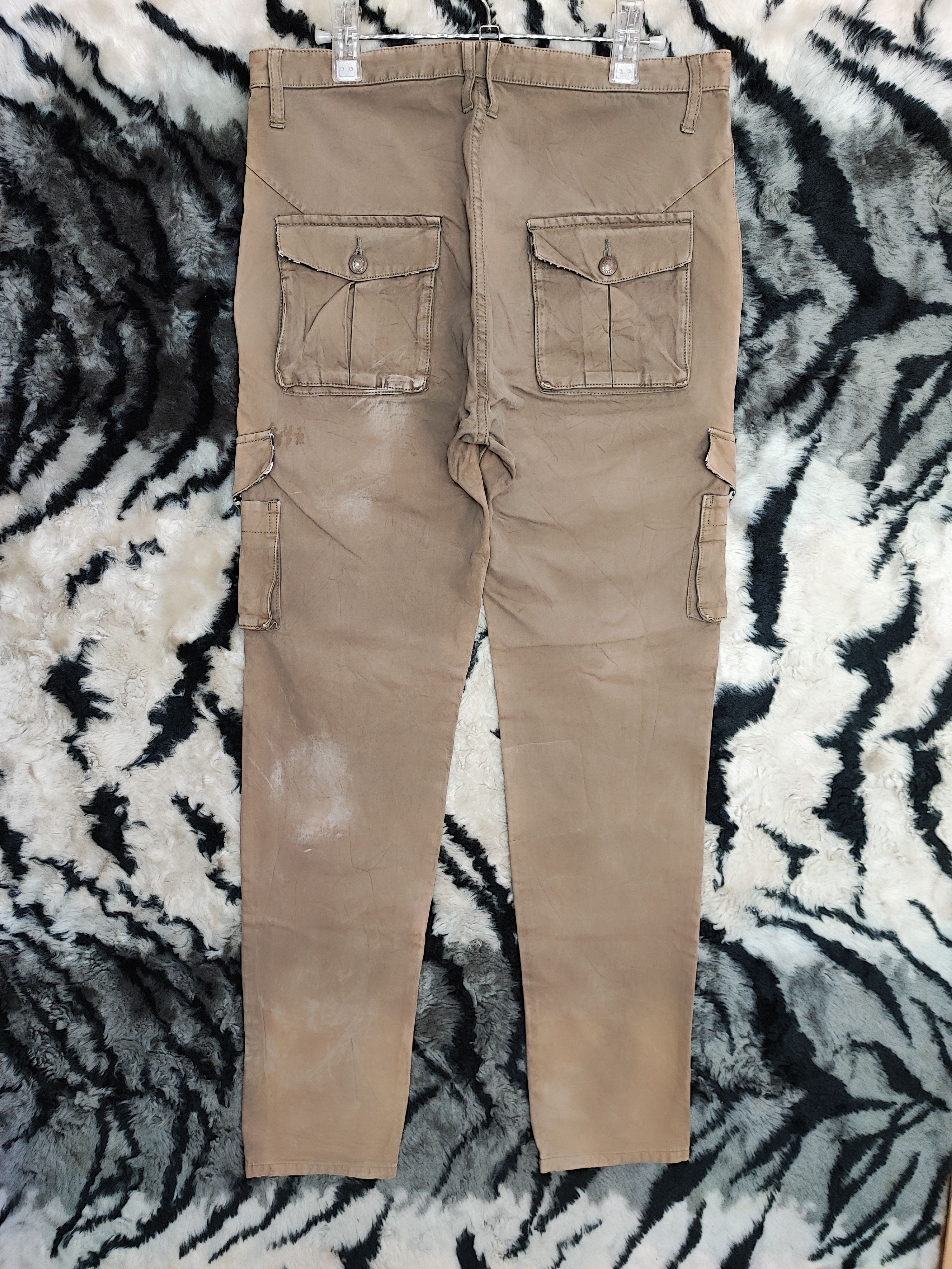 Le Grande Bleu (L.G.B.) PPFM Bondage Distressed Brown Cargo Pants Size US 32 / EU 48 - 5 Thumbnail