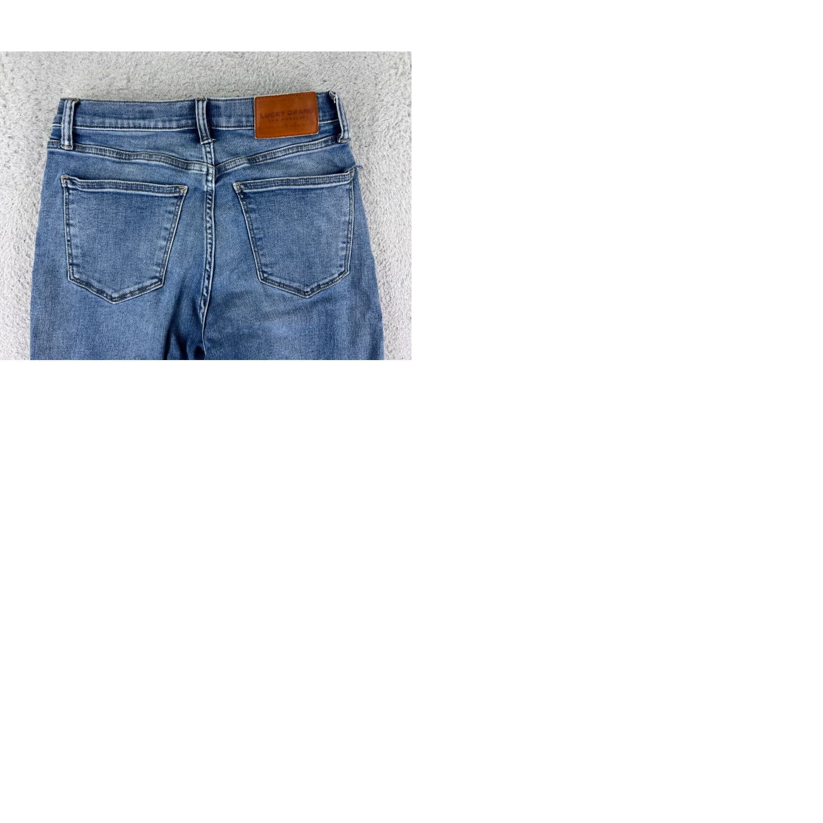 Lucky Brand Lucky Brand Jeans Women's 8 Blue Denim Bridgette Skinny Crop Distressed Cropped 5-Pocket Denim Jeans Size 30" / US 8 / IT 44 - 10 Thumbnail