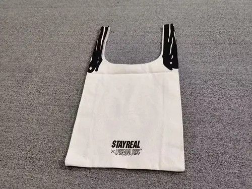 Japanese Brand Snoopy Peanuts Stay Real White Color Tote Bag Size ONE SIZE - 2 Thumbnail