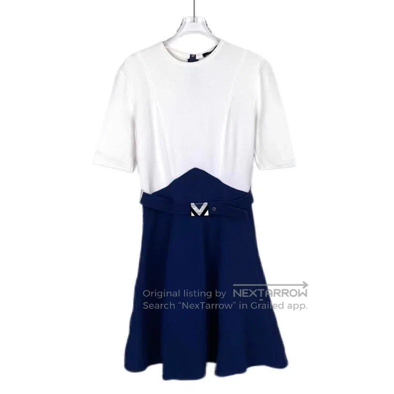 Other Louis Vuitton Logo buttoned blue and white color-block woo Size XS / US 0-2 / IT 36-38 - 1 Thumbnail