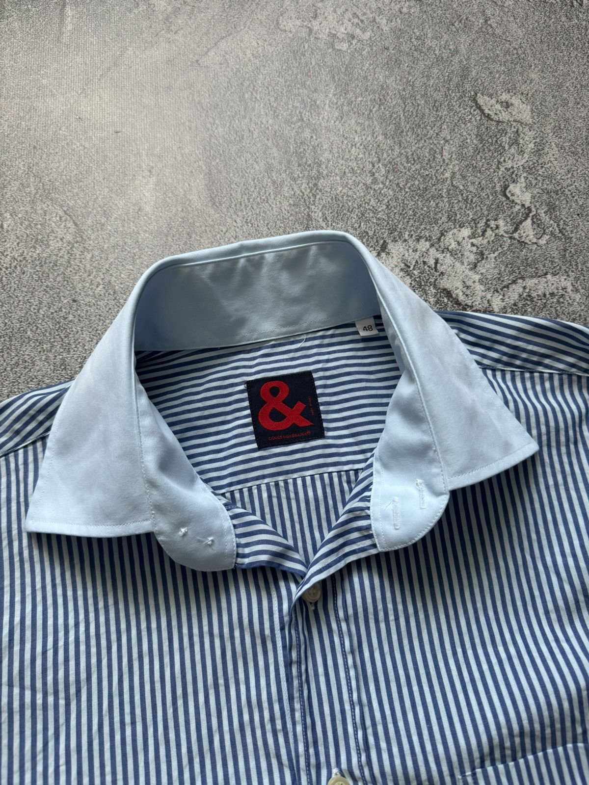 Dolce & Gabbana × Vintage Dolce & Gabbana M striped shirt button up polo long sleeve Size US M / EU 48-50 / 2 - 10 Thumbnail