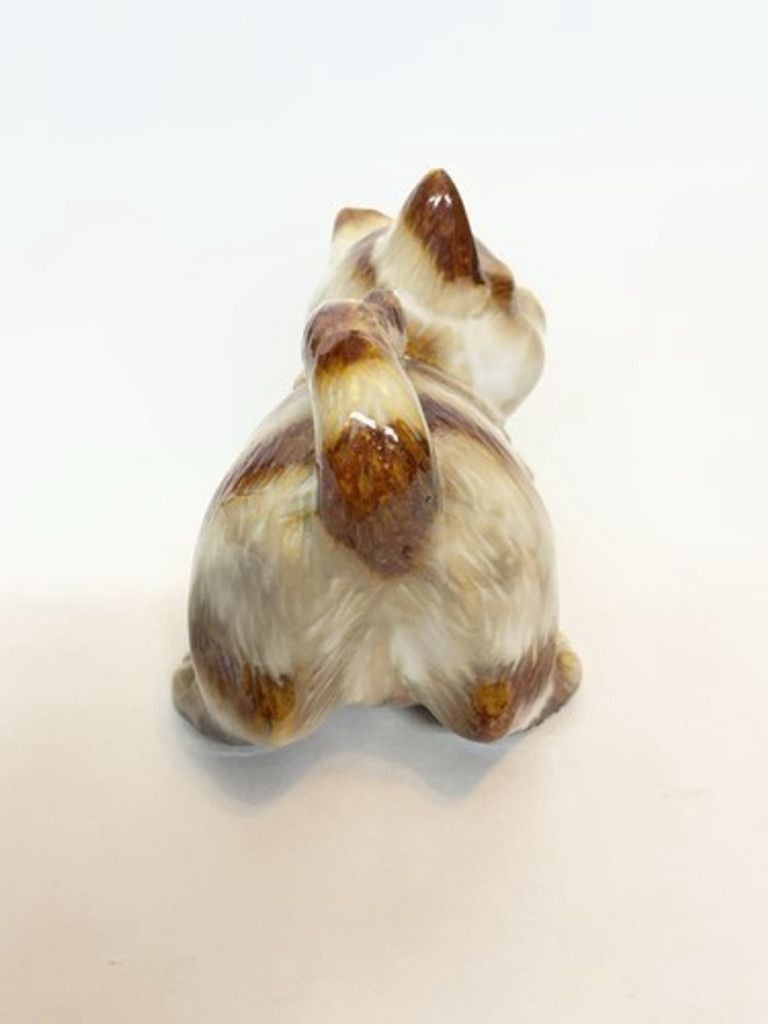 The Unbranded Brand VTG Cat Ceramic Glazed Striped Cat Crouch Laying Down Kitten Size ONE SIZE - 7 Thumbnail