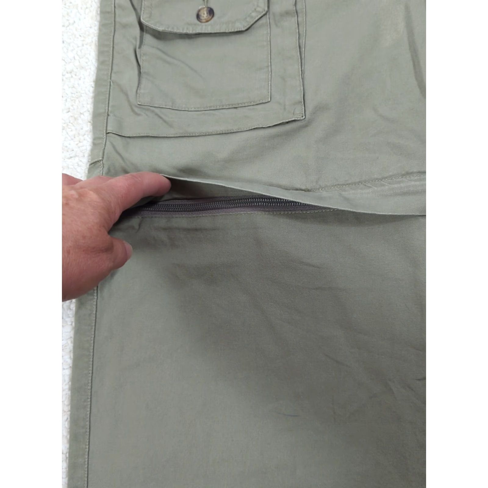 Vintage Cabela's Outdoors Pants Cargo Straight 32 Regular Brown 100% Cotton Canvas Zipper Button Pockets Outdoor Hiking Camping Mens Size US 32 / EU 48 - 7 Thumbnail