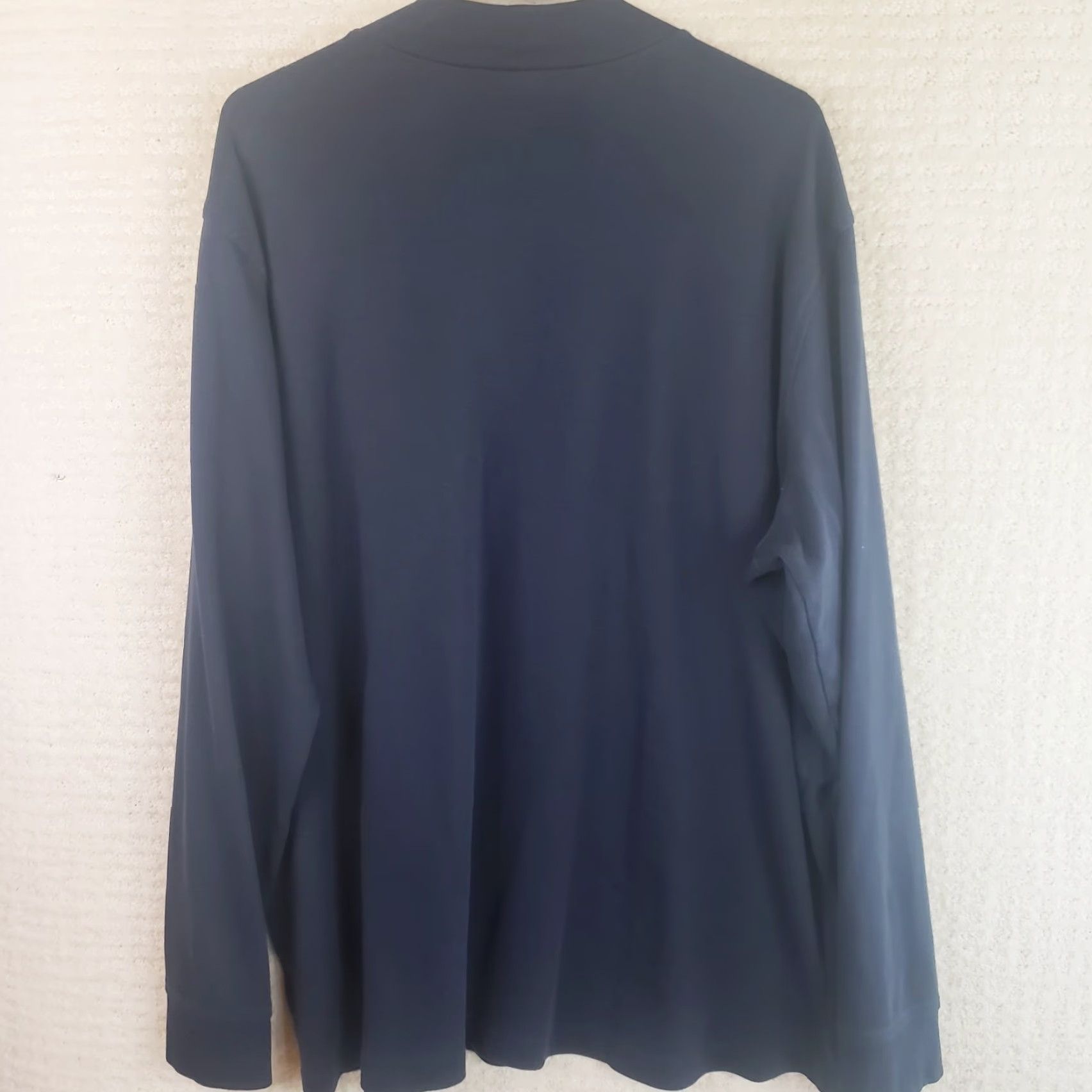 Lands' End Lands' End Super-T Shirt Men's XXL Black Supima Cotton Mock Neck Long Sleeve T-Shirt Solid Size US XXL / EU 58 / 5 - 5 Thumbnail
