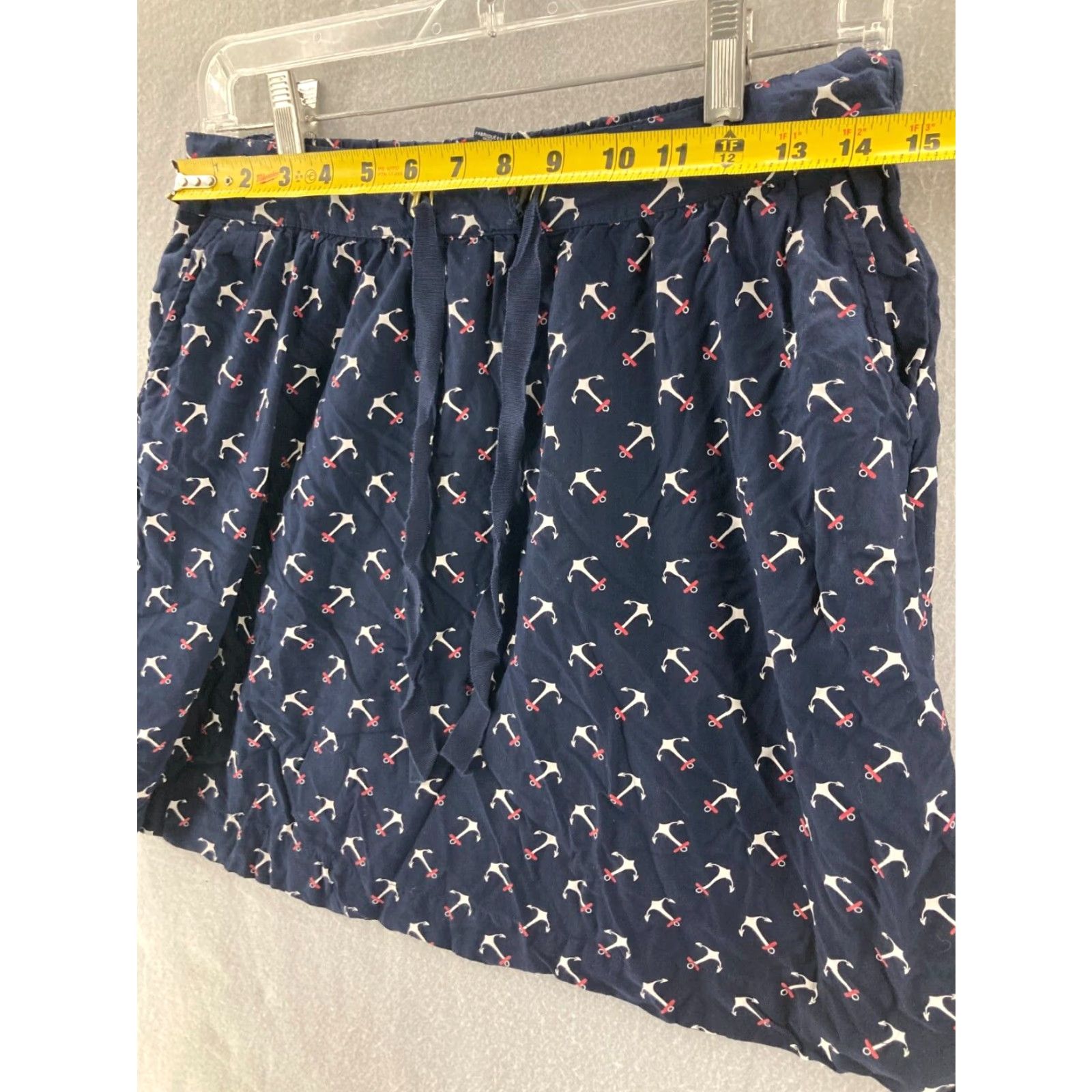 Tommy Hilfiger Tommy Hilfiger Womens Skirt Small Blue Ship Anchors Size 28" / US 6 / IT 42 - 2 Thumbnail