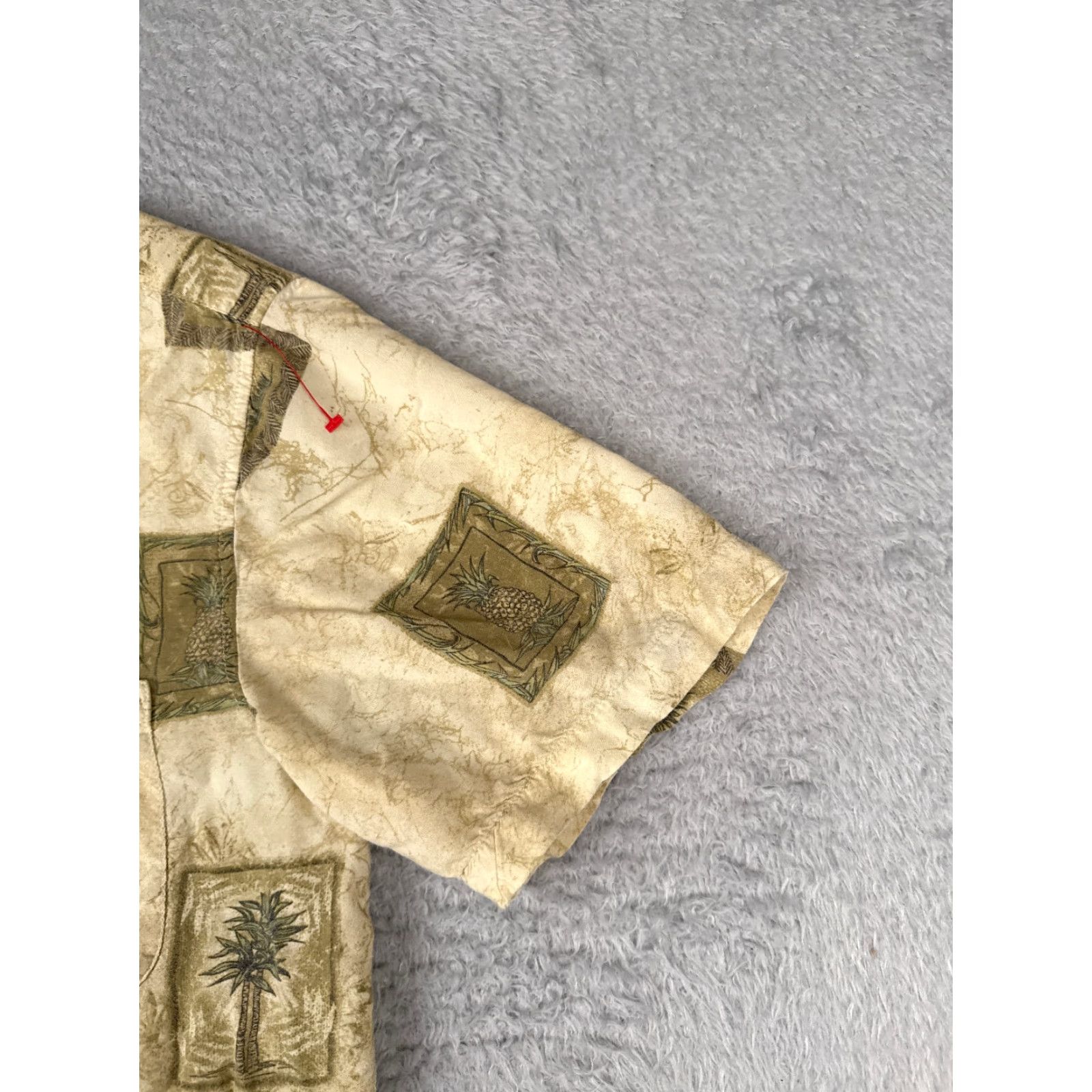 Vintage Montego Joe Hawaiian Shirt Adult Large Beige Floral Button-Up Resort Aloha Mens Size US L / EU 52-54 / 3 - 2 Thumbnail