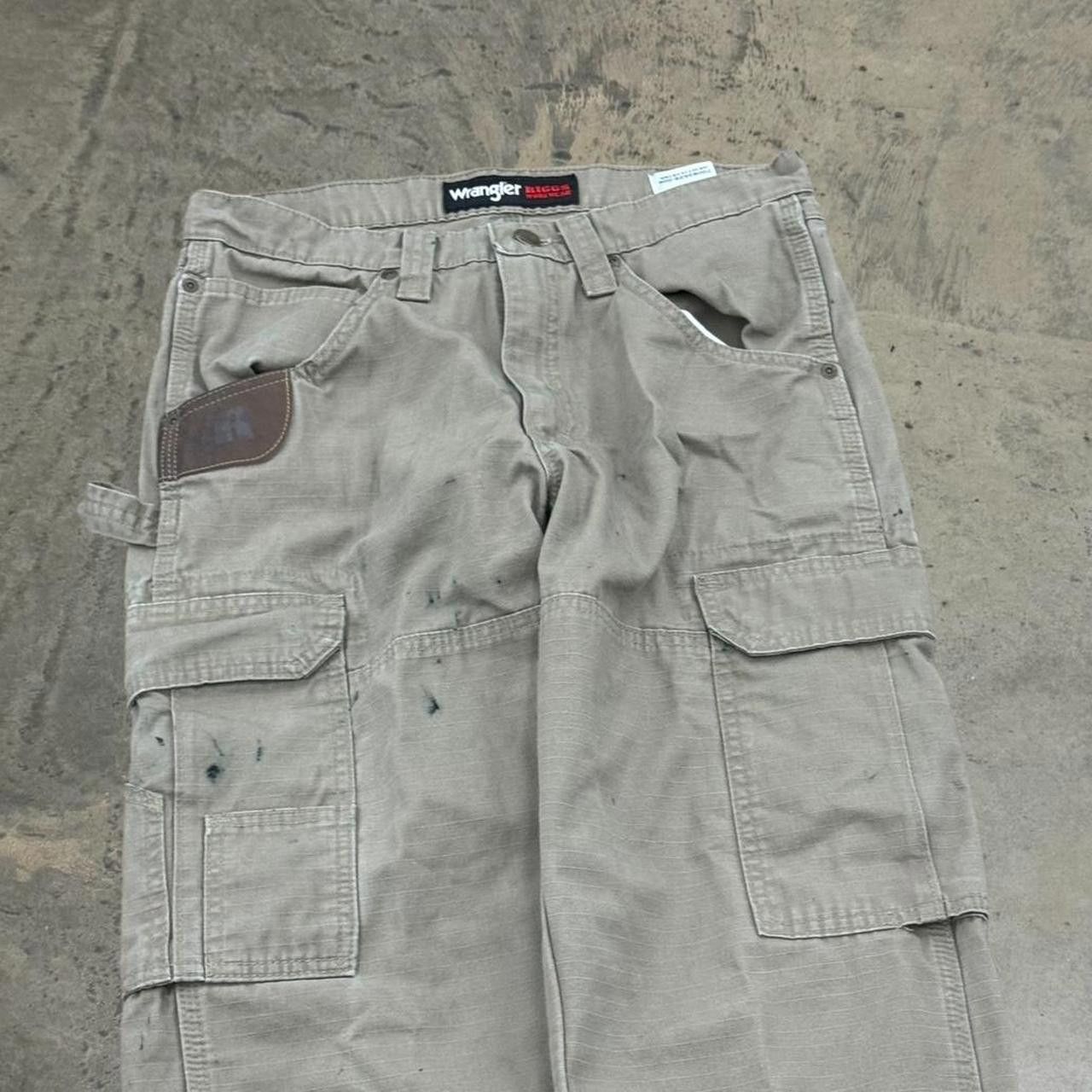 Vintage × Wrangler Vintage Y2K Wrangler Riggs Distressed Canvas Carpenter Pants Size US 30 / EU 46 - 5 Thumbnail