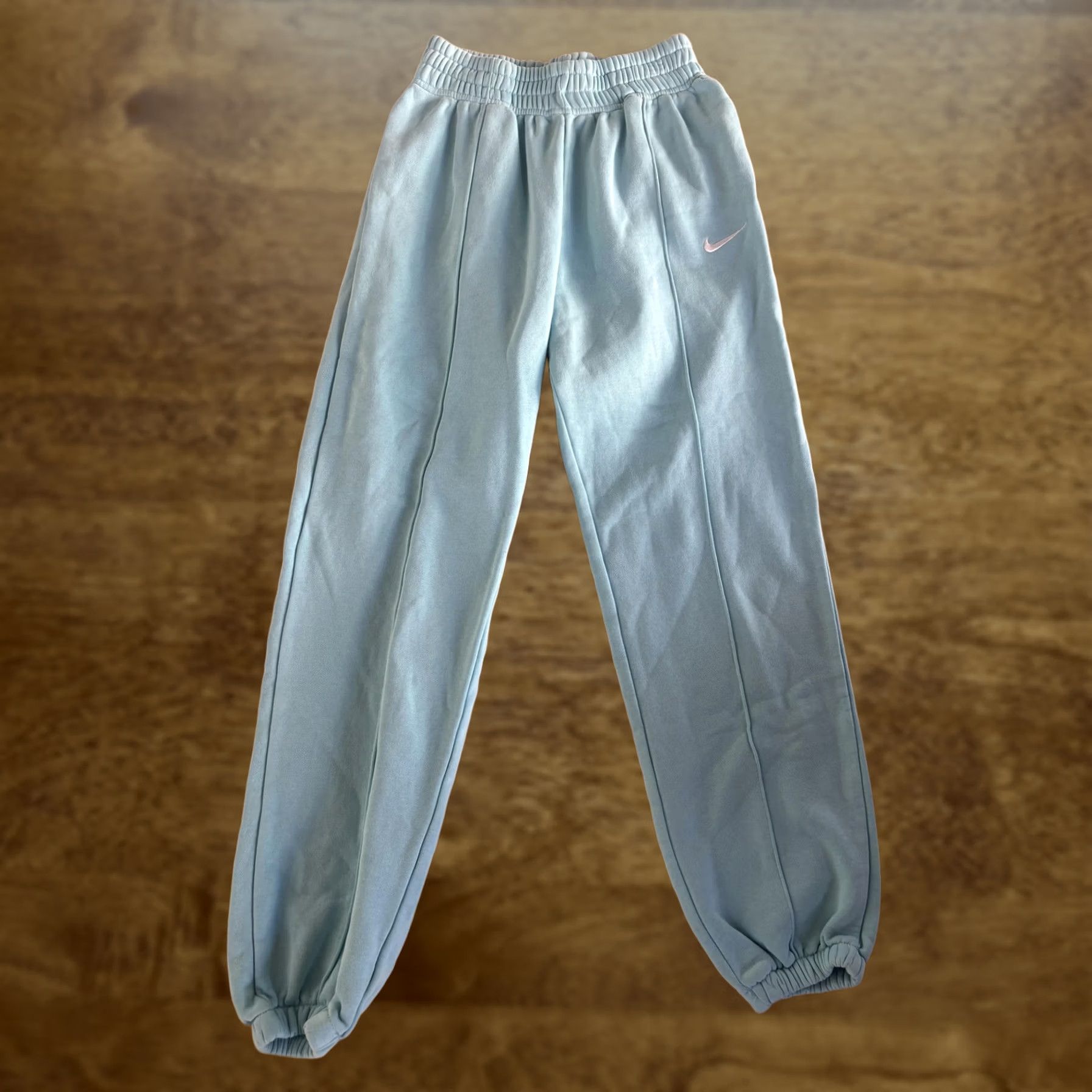 Nike Nike Sweatpants Womens XS Blue Fleece Joggers Elastic Waist Cuffed Ankles Size 26" / US 2 / IT 38 - 1 Thumbnail