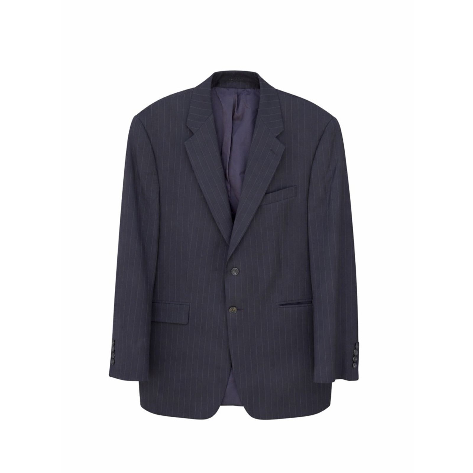 Lauren Ralph Lauren Ralph Lauren Navy Pinstripe Wool Sport Coat Blazer 43R Mens Size 42R - 1 Thumbnail