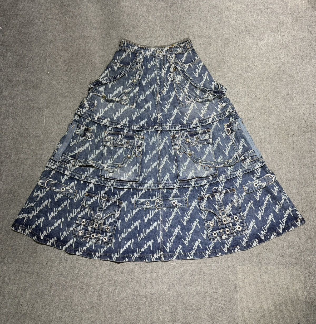 Balenciaga Balenciaga Resort 2022 - Raver all over print - Maxi Skirt Size 32" / US 10 / IT 46 - 2 Thumbnail