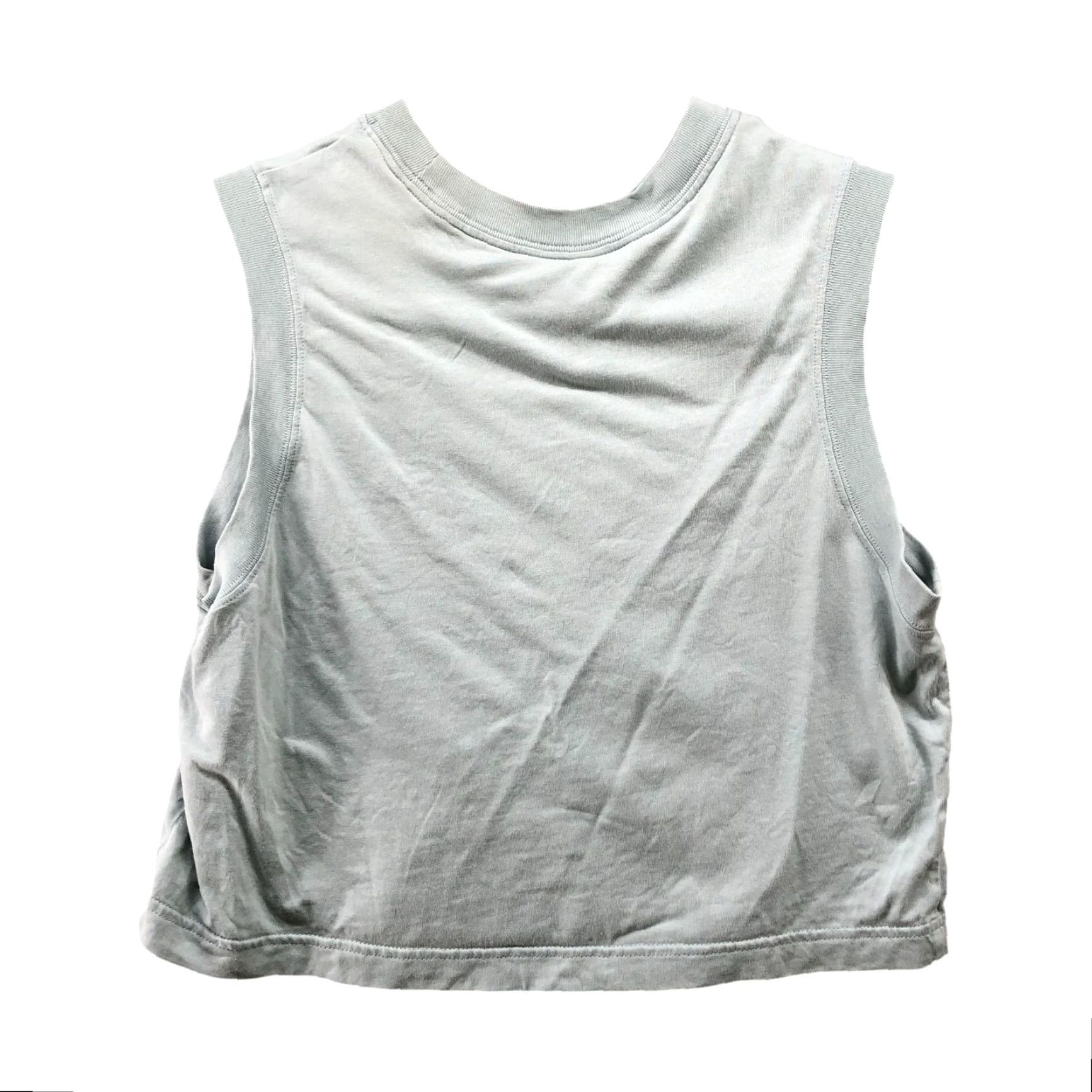 Nike VINTAGE Nike Cropped Tank Top – Shirt – Womens S – Light Blue – Logo – Cotton – Activewear – 90s? (No, vintage false). Size S / US 4 / IT 40 - 2 Thumbnail