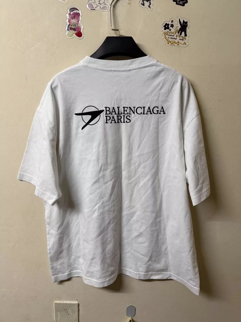 Balenciaga Balenciaga Boomerang embroidered logo short sleeve 2505-Nex Size US M / EU 48-50 / 2 - 2 Thumbnail