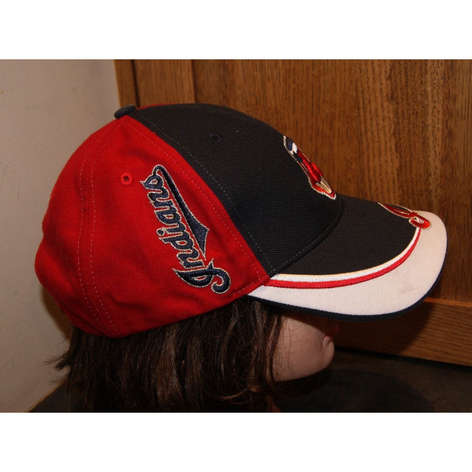 Vintage VTG Cleveland Indians 3 Logo OSFA Hat Cap Twins Enterprise Size ONE SIZE - 2 Thumbnail