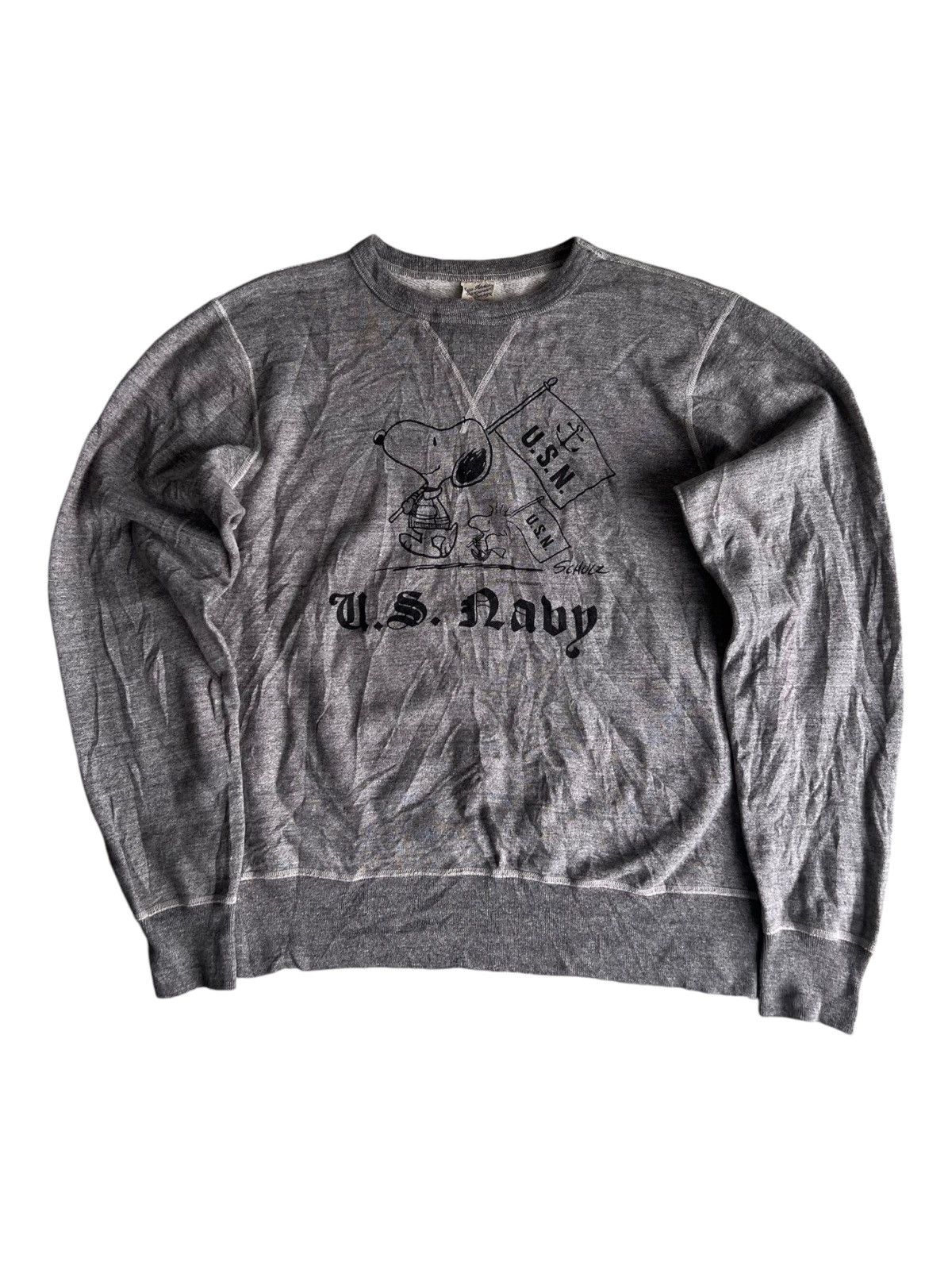 Buzz Rickson's 1940s Buzz Ricksons Peanuts USN Double V Crewneck Sweatshirt Size US M / EU 48-50 / 2 - 3 Thumbnail