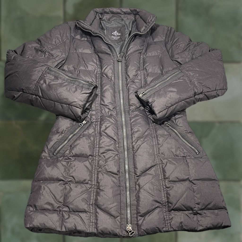 Prana VINTAGE Prana Breathe Quilted Puffer Down Jacket XS Gray Size XS / US 0-2 / IT 36-38 - 1 Thumbnail