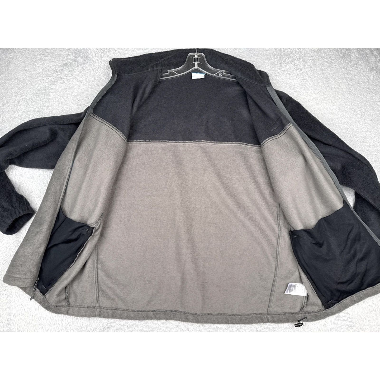 Vintage Columbia Jacket Mens 2XL Fleece Full Zip Outdoor Hiking Coat Gray Black Zip Pockets Columbia Logo Size US XXL / EU 58 / 5 - 2 Thumbnail