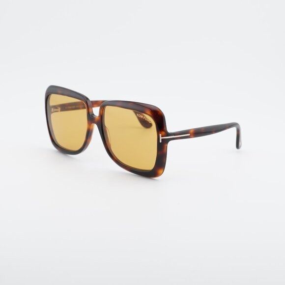 Tom Ford Tom Ford Lorelai FT1156 52E Sunglasses Havana Square Frame Size ONE SIZE - 1 Thumbnail
