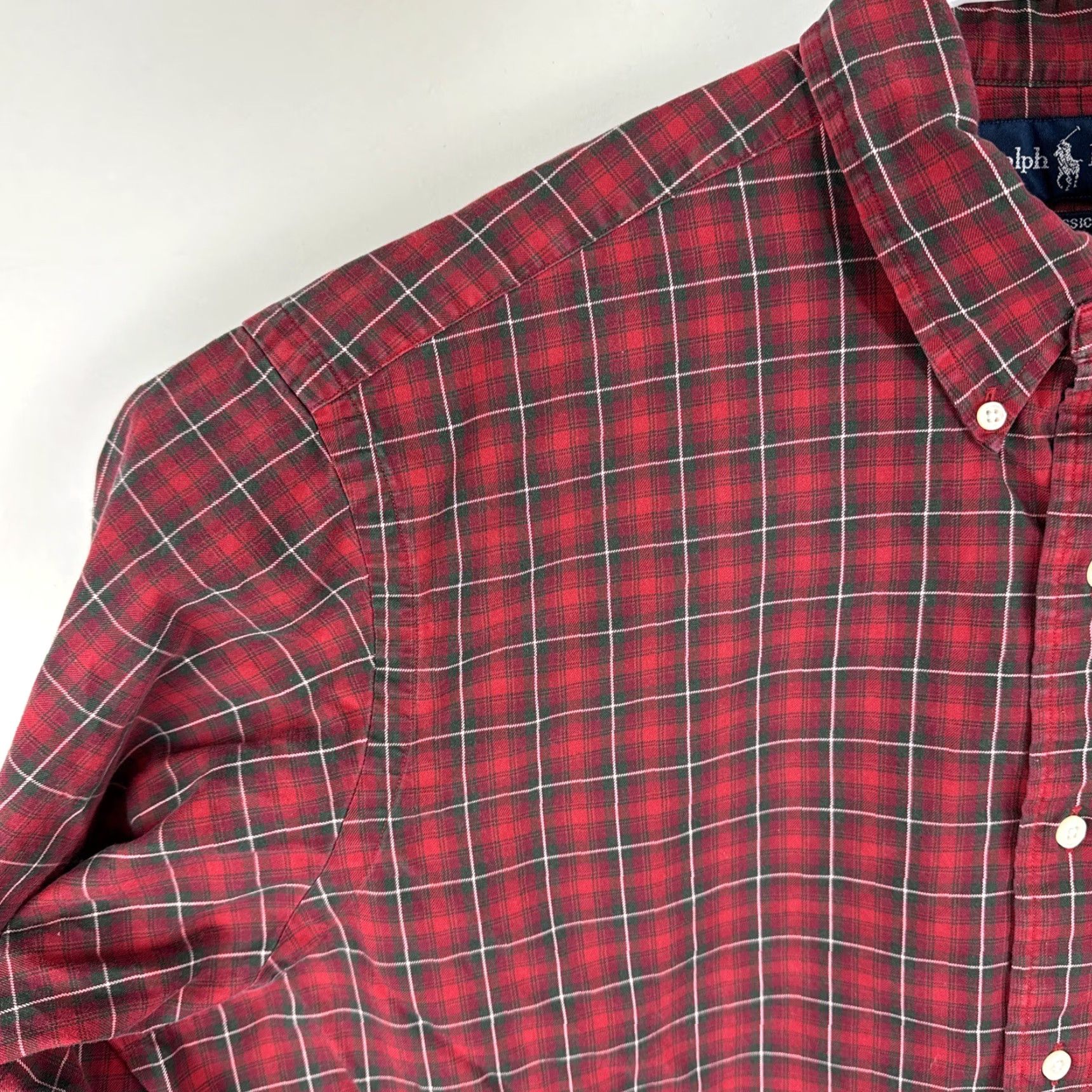 Polo Ralph Lauren Vintage Polo Ralph Lauren Mens Classic Fit Shirt XL Plaid Long Sleeve Button Red Size US XL / EU 56 / 4 - 4 Thumbnail