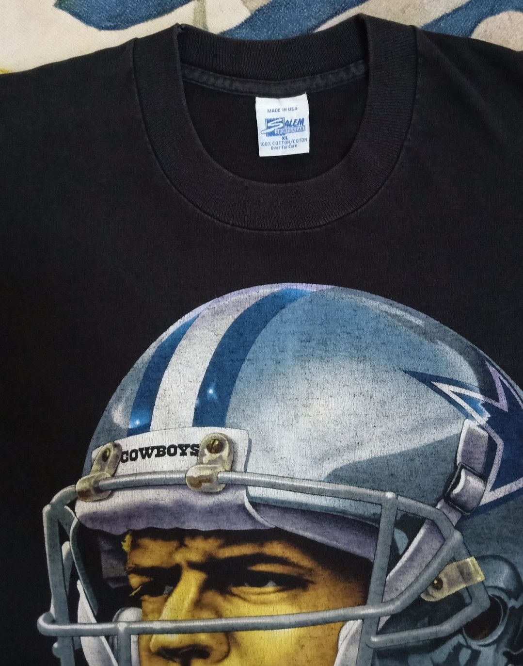 NFL × Salem Sportswear × Vintage Vintage 90s NFL Dallas Cowboys Troy Aikman T-shirt Size US XXL / EU 58 / 5 - 14 Thumbnail