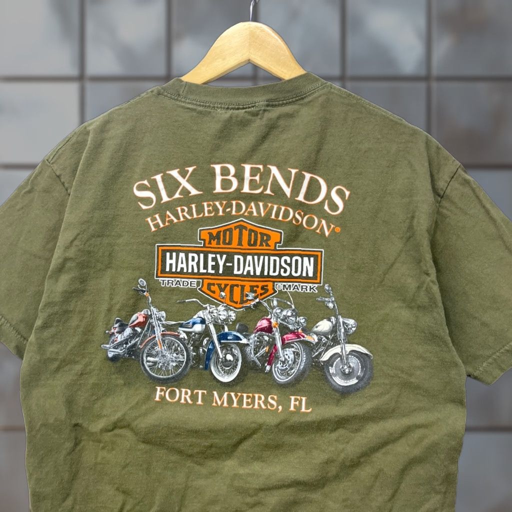 Harley Davidson Vintage Harley-Davidson Florida Motorcycle T-Shirt Large Green User: Vintage Harley-Davidson Florida Motorcycle T-Shirt Large Green Size US L / EU 52-54 / 3 - 1 Thumbnail