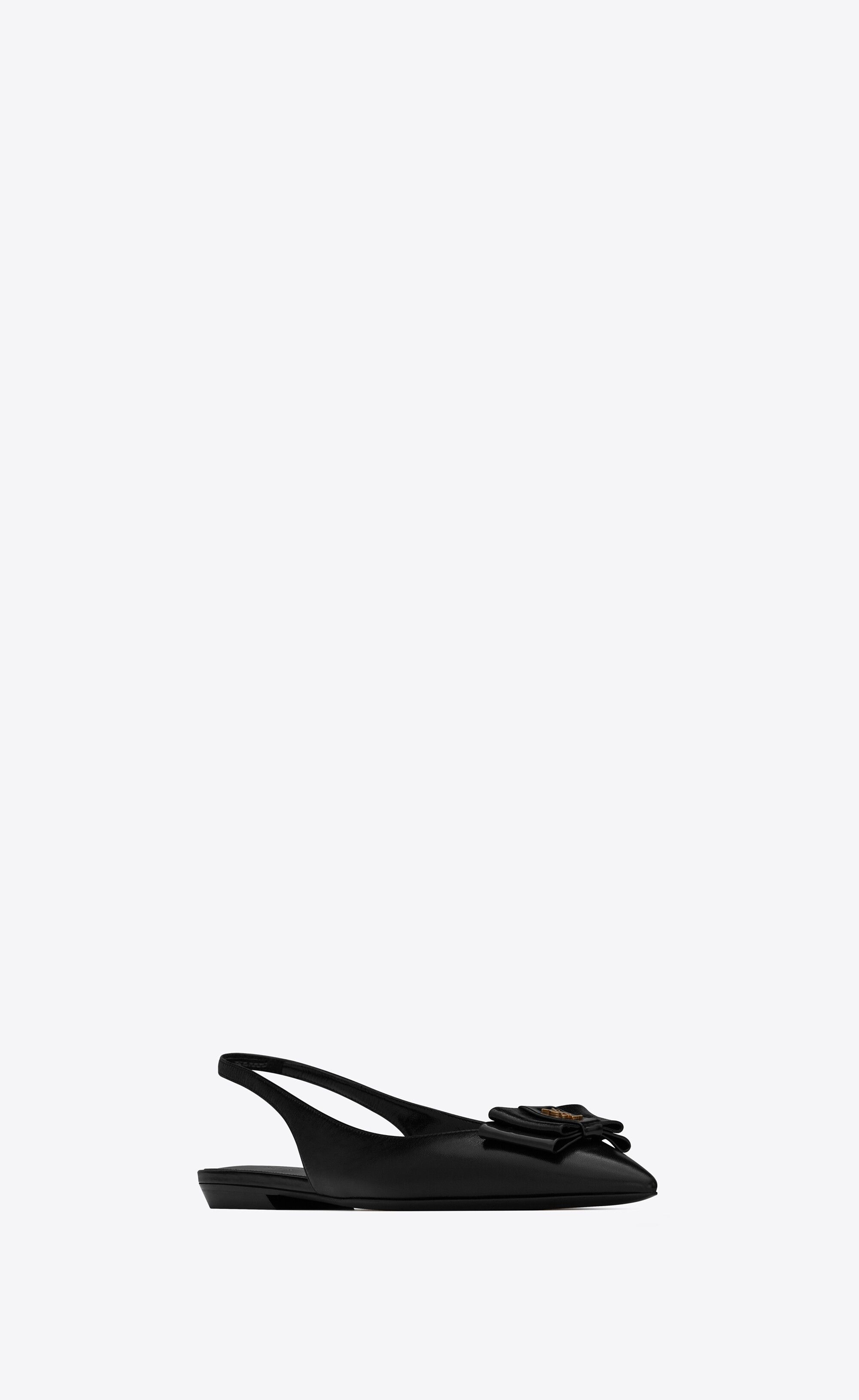 Saint Laurent Paris o1s1wg110625 649621 ANAÏS Slingback Flats in Smooth Leather Size US 8 / IT 38 - 3 Thumbnail