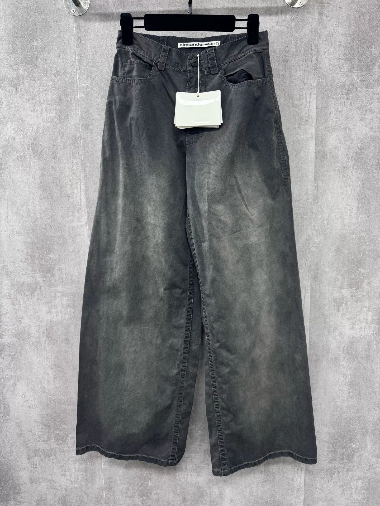Alexander Wang Alexander Wang Washed Distressed Wide-Leg Jeans Size 23" - 1 Thumbnail