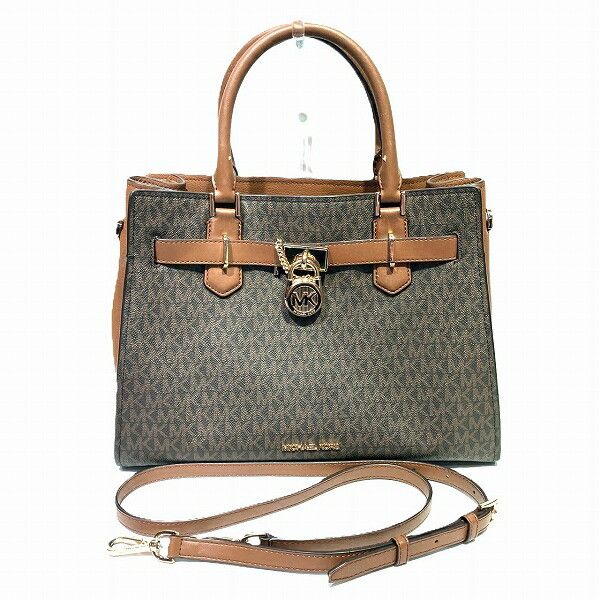 Michael Kors Michael Kors Hamilton 2Way Bag Leather Shoulder Bag 35F1Ghms2B in Brown, Women's