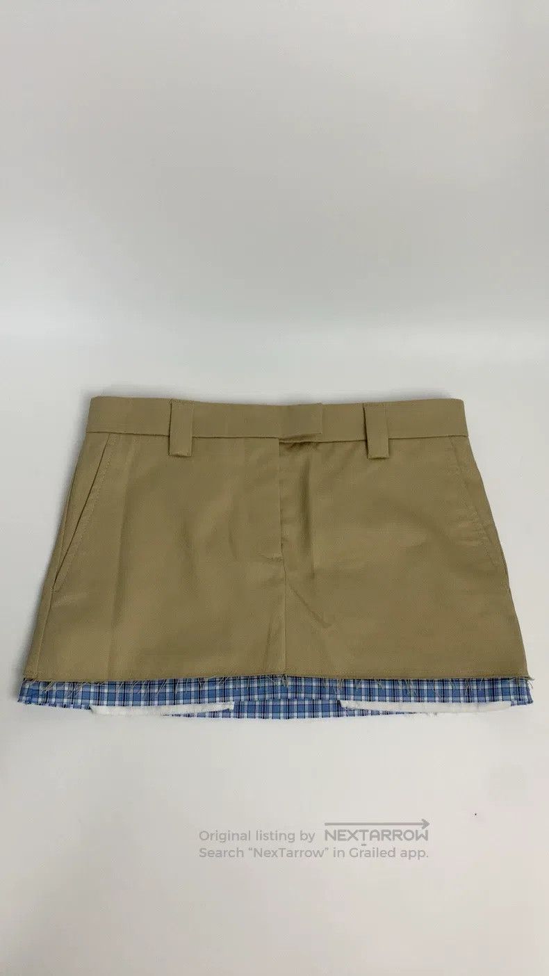 Miu Miu Miu Miu 40 Retro literary style Khaki ultra-short overskirt Size 39" - 2 Thumbnail