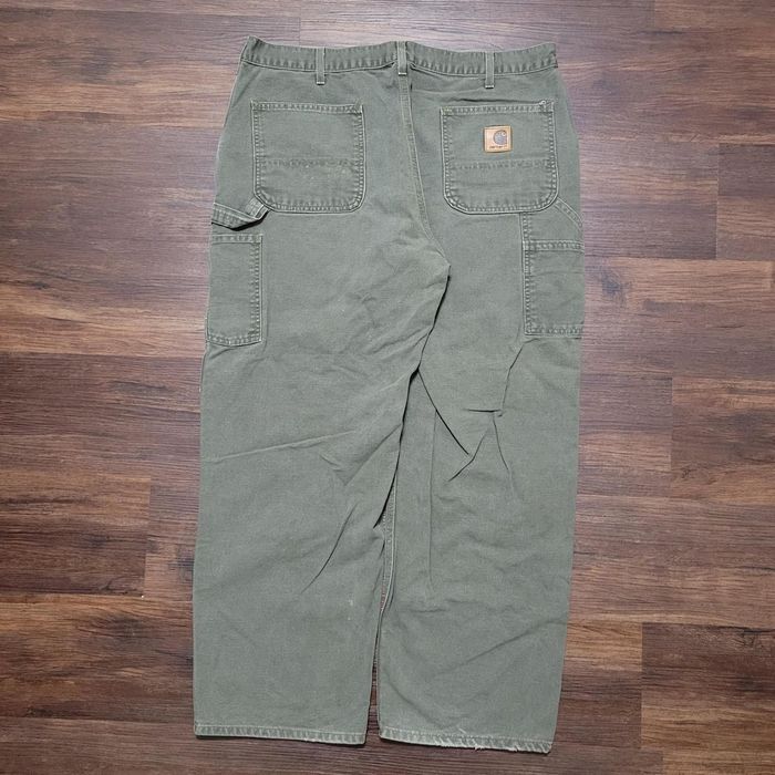 Vintage Vintage 2000s Y2K Carhartt Moss Green Carpenter Work Pants ...