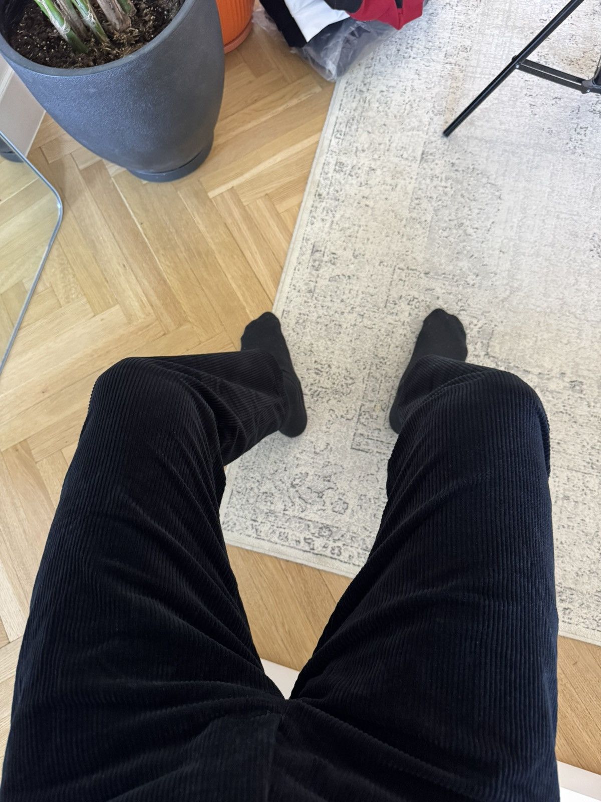 Prada AW23 Prada Black Corduroy Designer Trousers Luxury High End Size US 31 - 5 Thumbnail