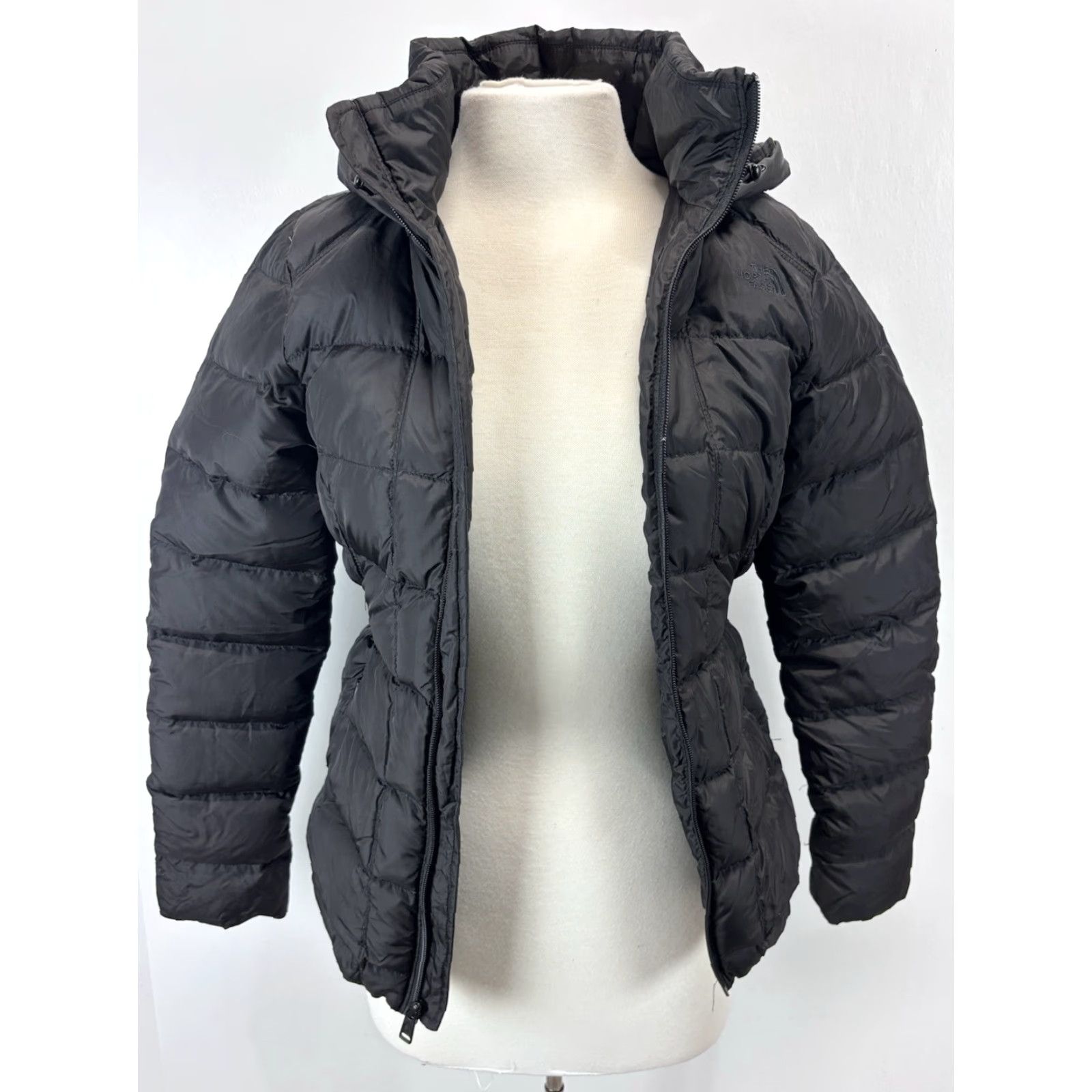 The North Face THE NORTH FACE Puffer Jacket Parka Women XS / TP Black Down Hooded Full Zip Insulated Logo Winter Fall Size XS / US 0-2 / IT 36-38 - 5 Thumbnail