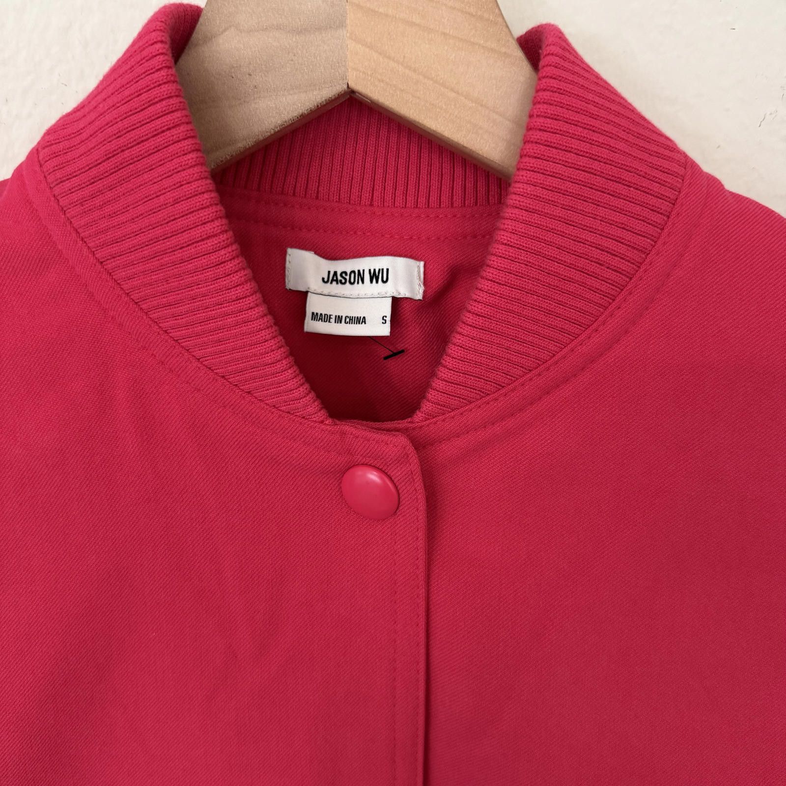 Other Jason Wu Jacket Women's S Hot Pink Collared Baseball Bomber Size S / US 4 / IT 40 - 2 Thumbnail