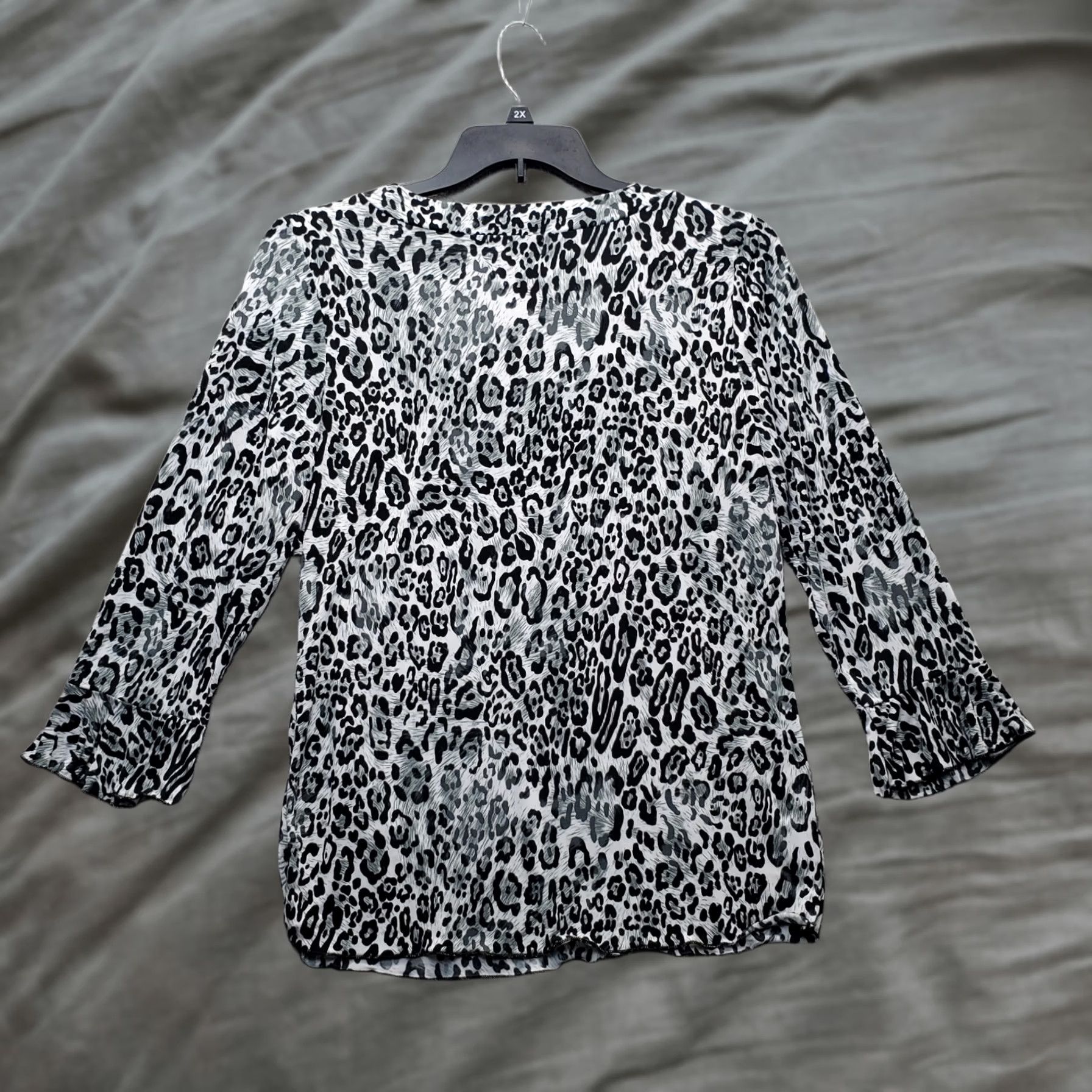 Bell Moonlight Bay Blouse Womens Large Multi Leopard Print Bell Sleeve Round Neck Shirt Size L / US 10 / IT 46 - 1 Thumbnail