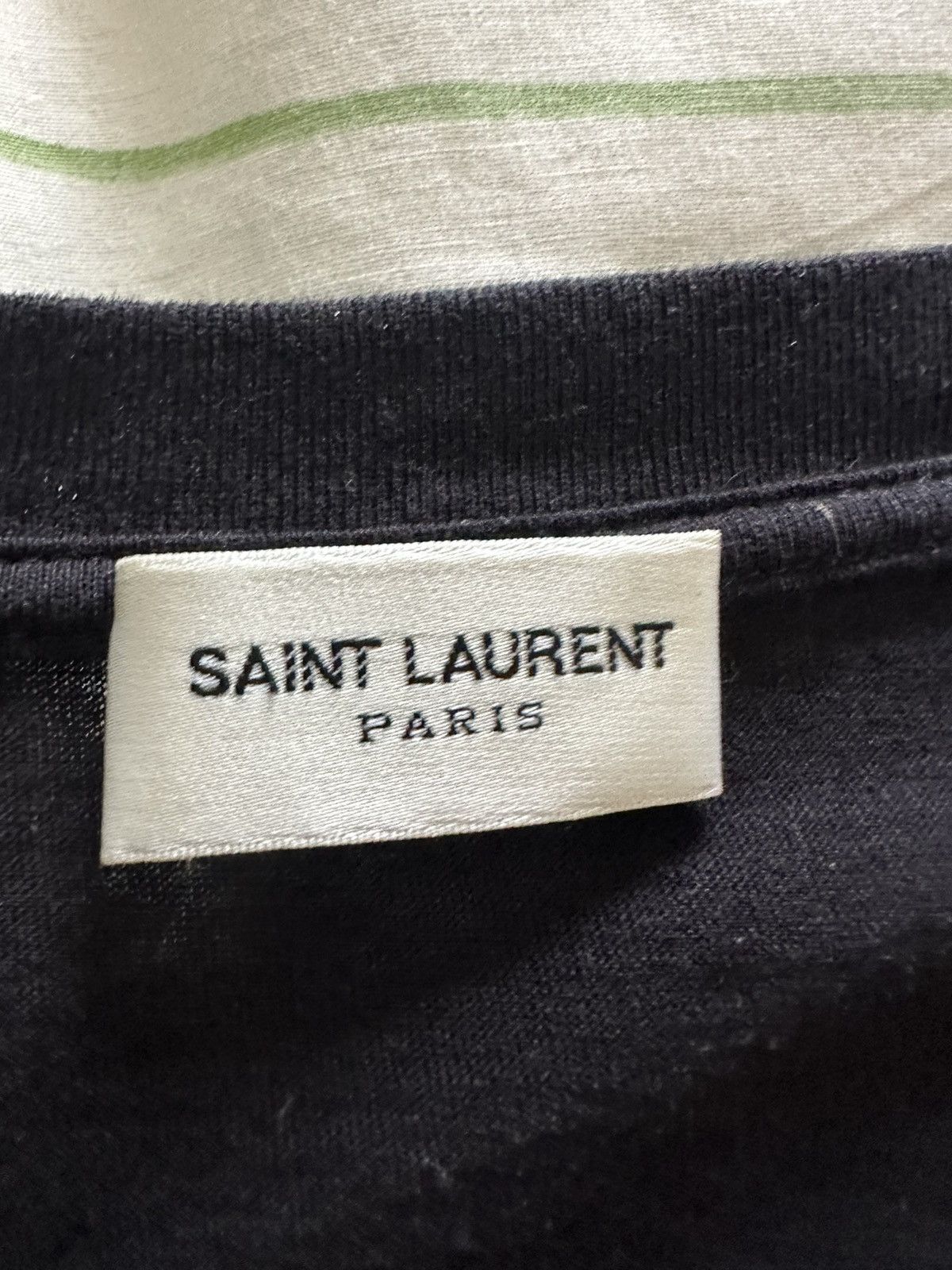 Saint Laurent Paris Saint Laurent neon logo black t shirt Size US S / EU 44-46 / 1 - 16 Thumbnail